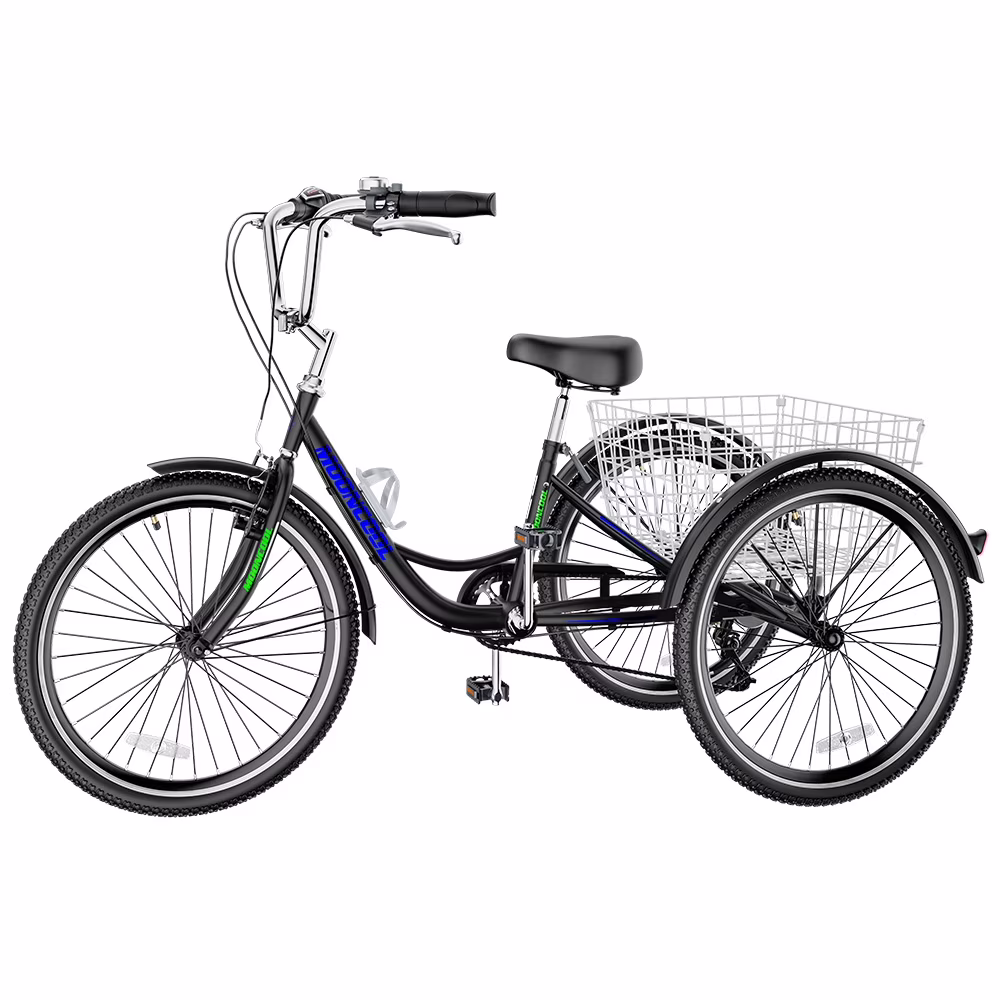 FICISOG 7 Speed Adult Tricycle for Women, 20/24/26 Inch Adult Trike with Basket, 3 Wheel Bikes for Adults Seniors, Cruise Trike for Shopping Picnic - Image 22