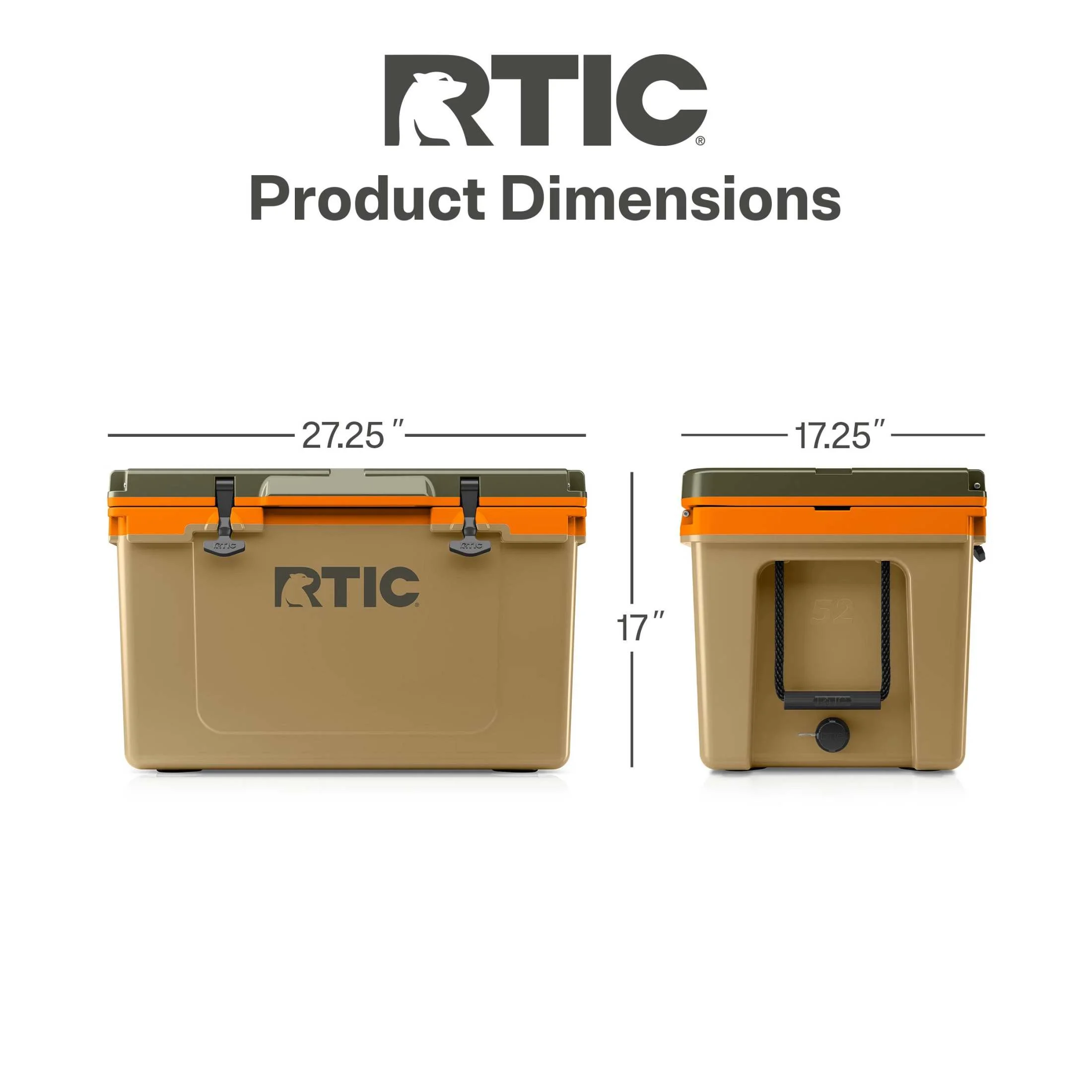 RTIC 52 QT Ultra-Light Hard-Sided Ice Chest Cooler, Fits 76 Cans, Trailblazer - Image 6