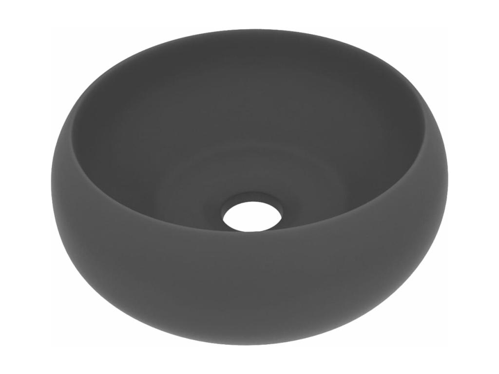 Fregadero redondo Luxury Gris oscuro mate 40x15 cm Cerámica