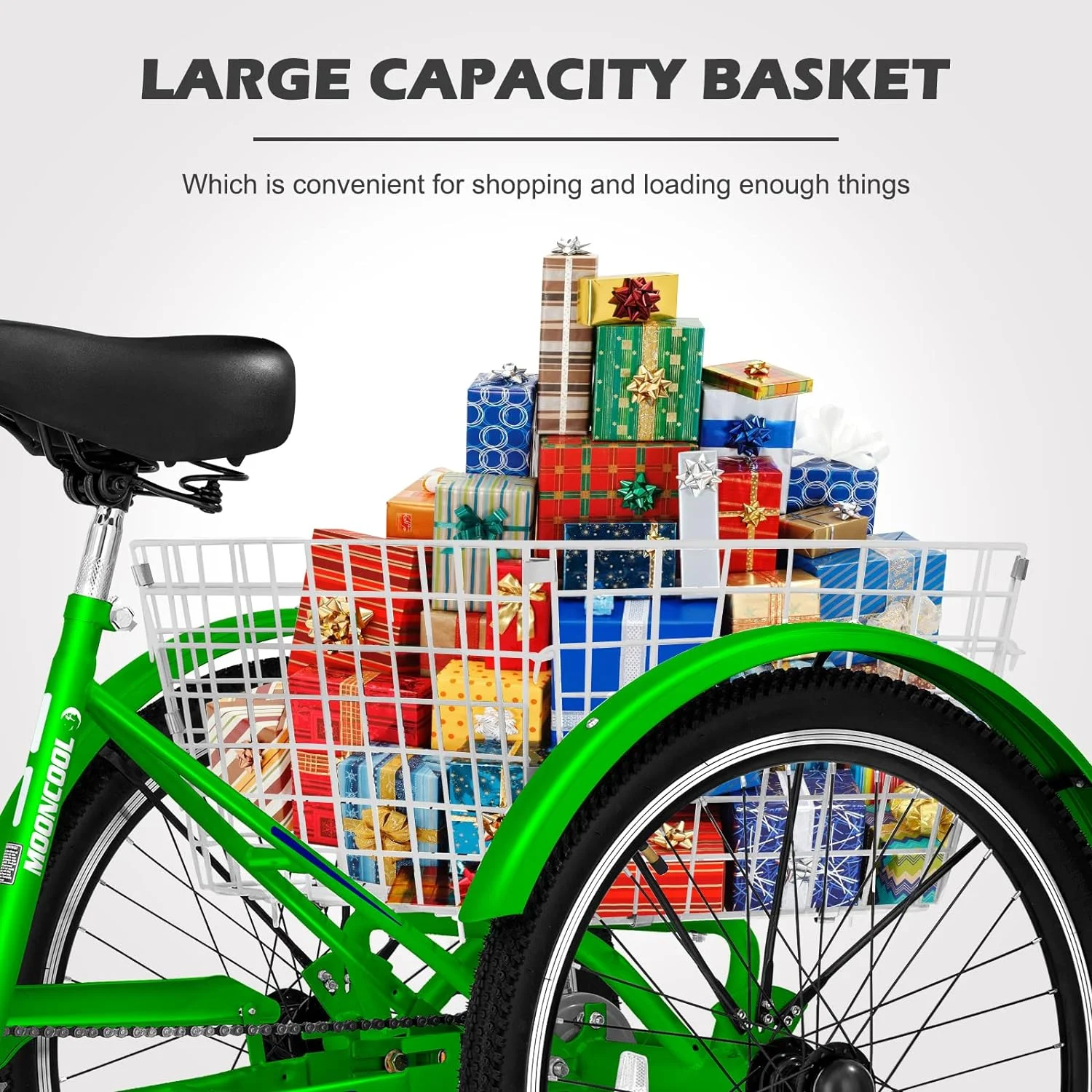 FICISOG 7 Speed Adult Tricycle for Women, 20/24/26 Inch Adult Trike with Basket, 3 Wheel Bikes for Adults Seniors, Cruise Trike for Shopping Picnic - Image 79