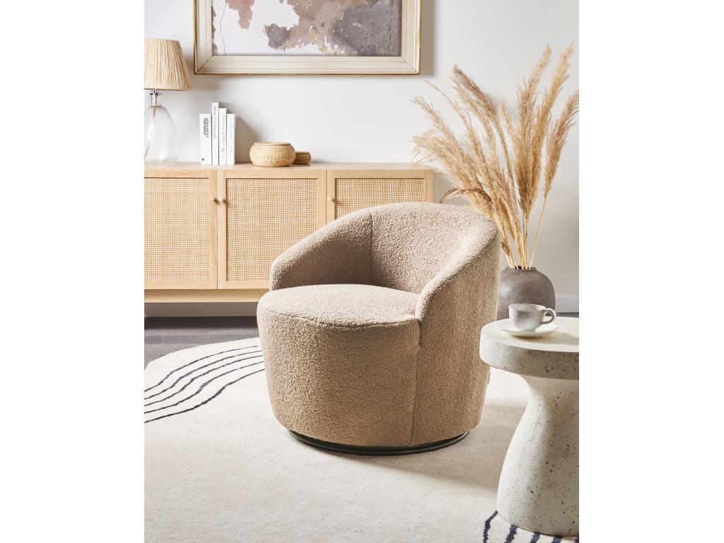 Sillón Cozetiq Bouclé Gris pardo