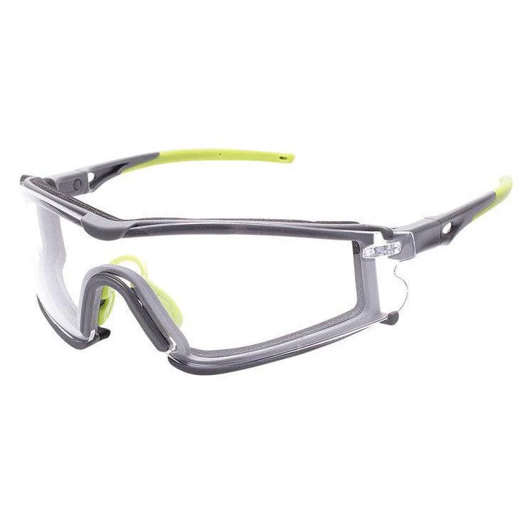 Encon Veratti Scudo Foam-Padded Safety Glasses with Gray/Green Frame and Clear Anti-Fog Lens - KTF Painting Interior Exterior