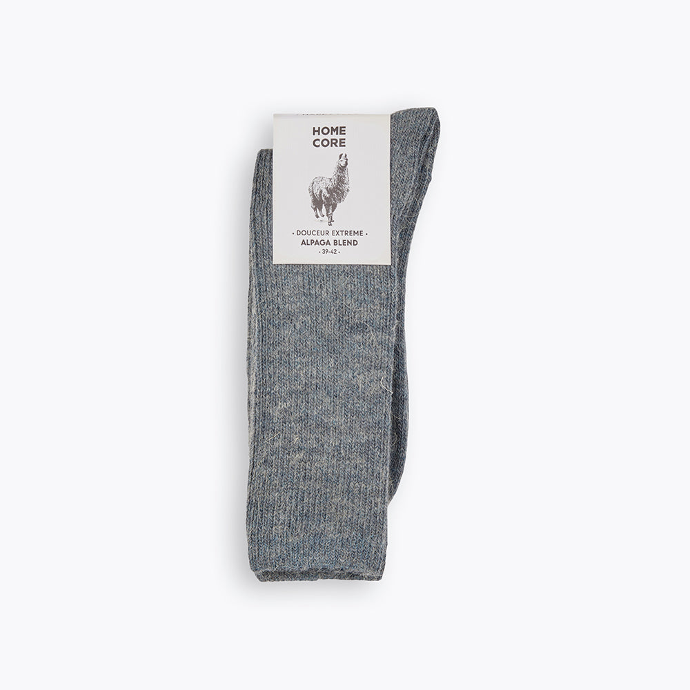 Homecore - Chaussettes en mélange Alpaga - Denim Bleu