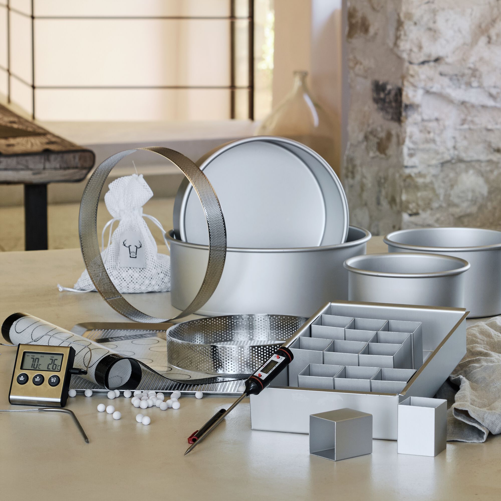PATISDECOR - Plaque de four perforée en aluminium 30x40cm - argenté