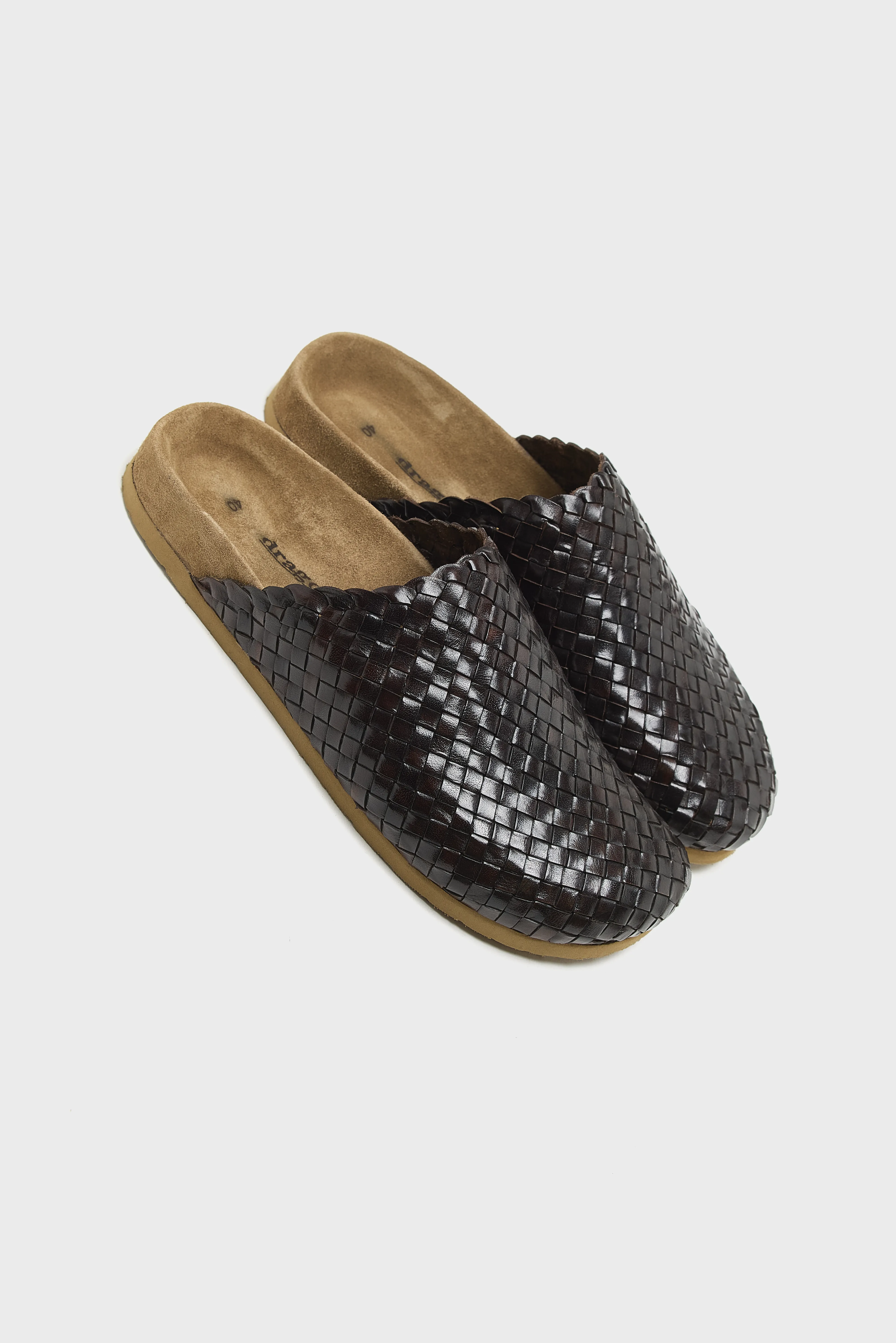 Bellerose Woven Leather Mule Sandals  (251 / W / BROWN)