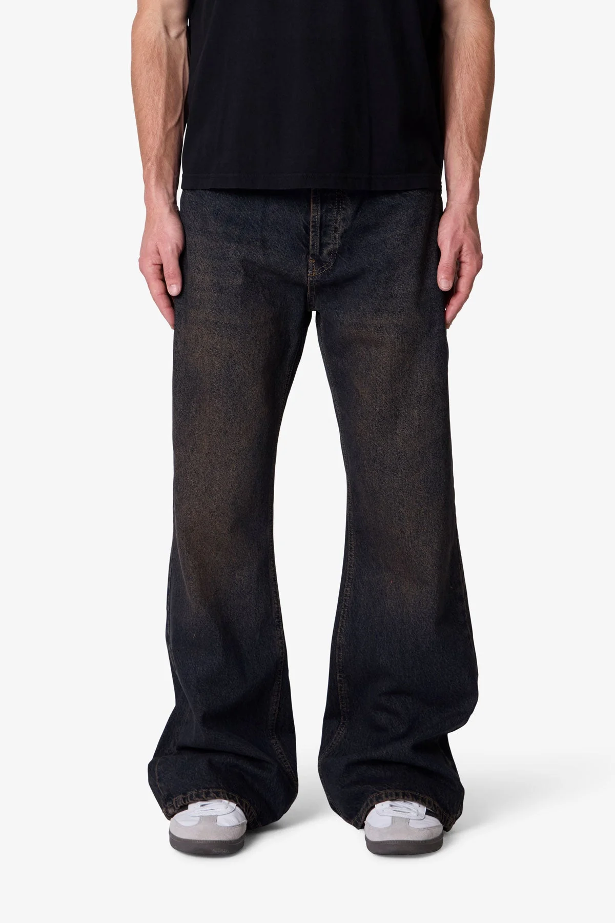 Kick Flare Denim - Washed Brown