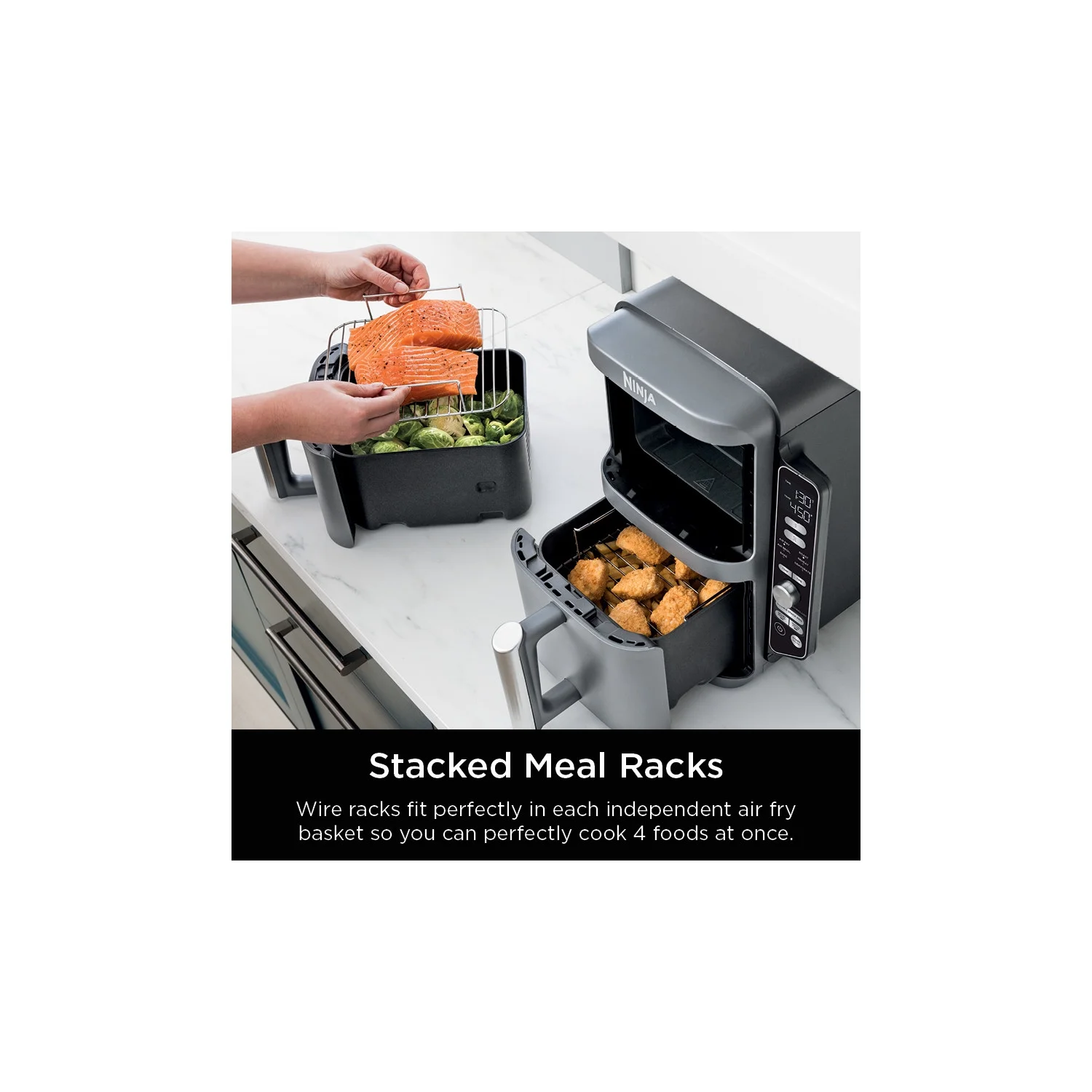Ninja DoubleStack XL 10 QT 2-Basket Air Fryer - Image 6