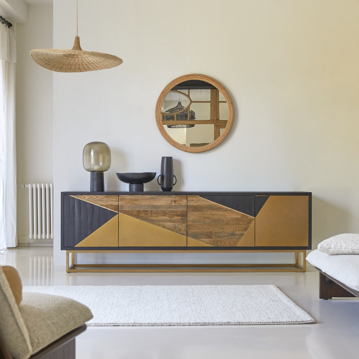 Tikamoon - Oscar - Eikenhouten buffet 240 cm