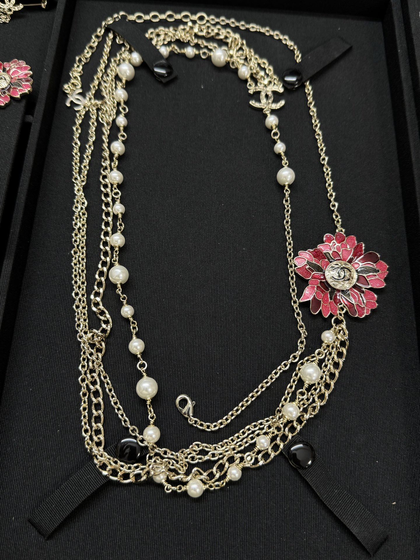 Chanel Flower Multiple Layers Sweater Necklace - Original Replica Club