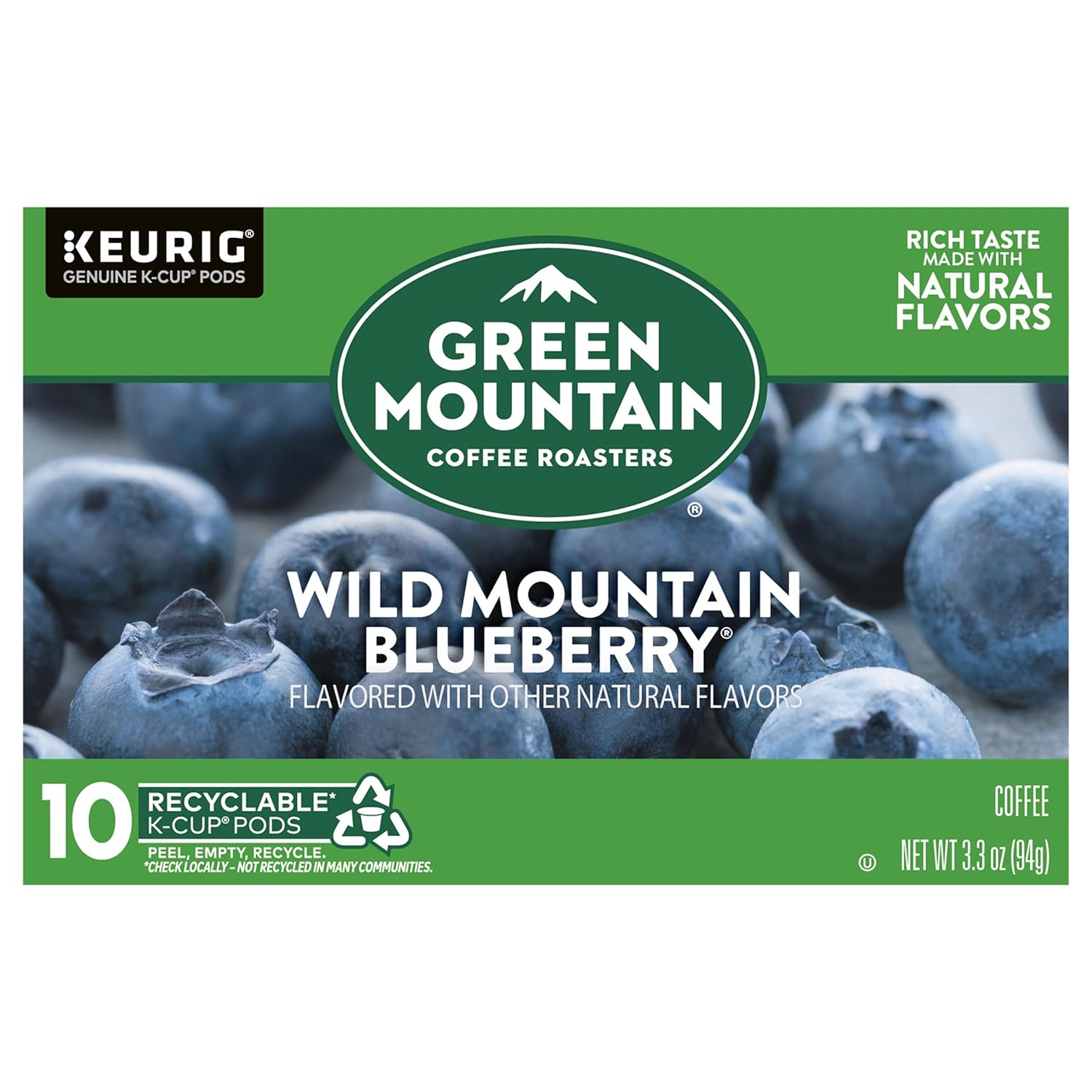 Green Mountain Coffee Roasters. Wild Mountain Blueberry Coffee. 3.3 Ounce
