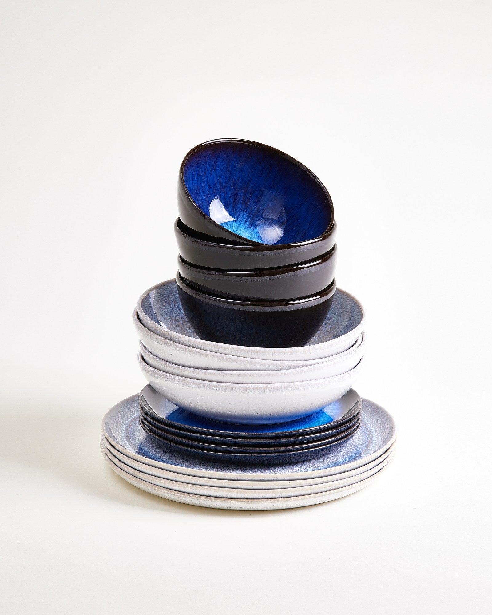 Melides Geschirr-Set deepseablue stoneblue 16-teilig