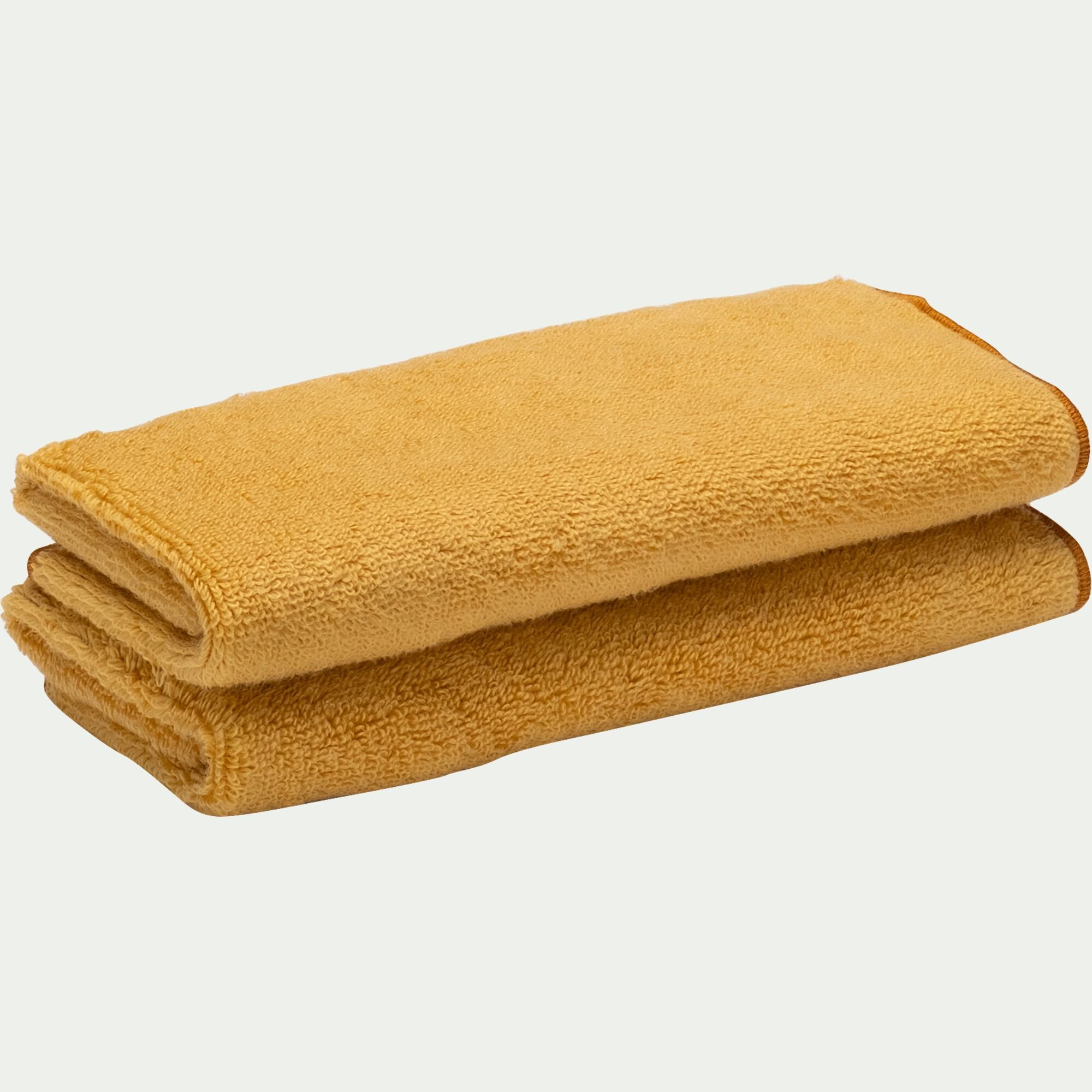 COME - Linge de toilette en coton - jaune blé