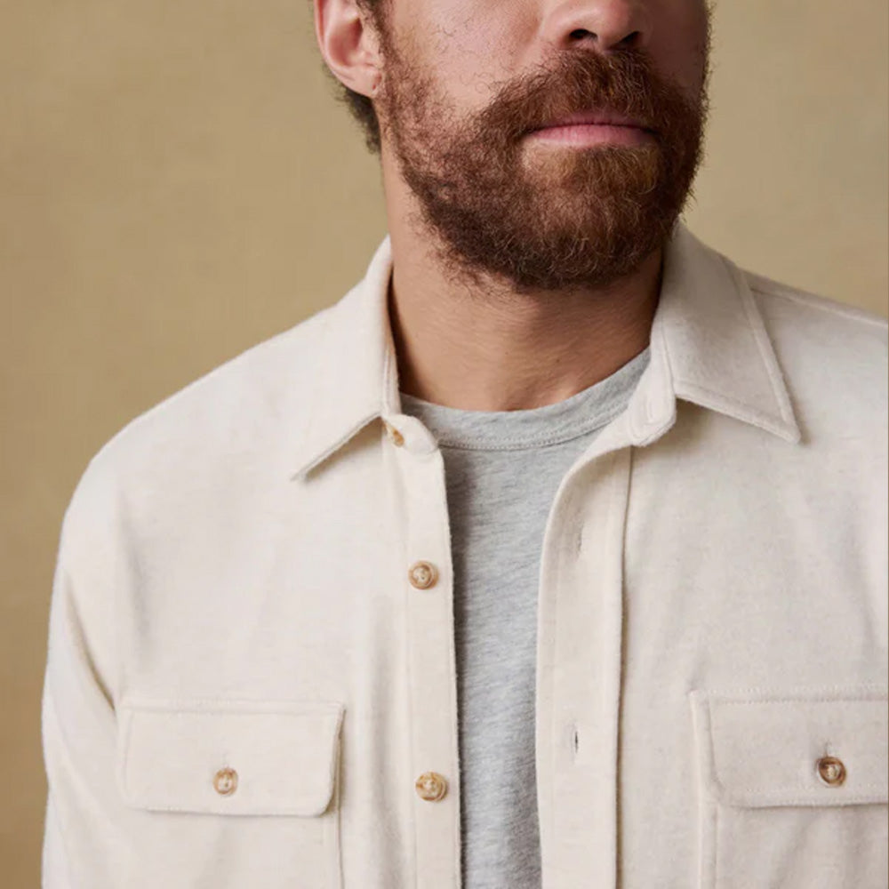 Faherty - Chemise pull Legend - Off White