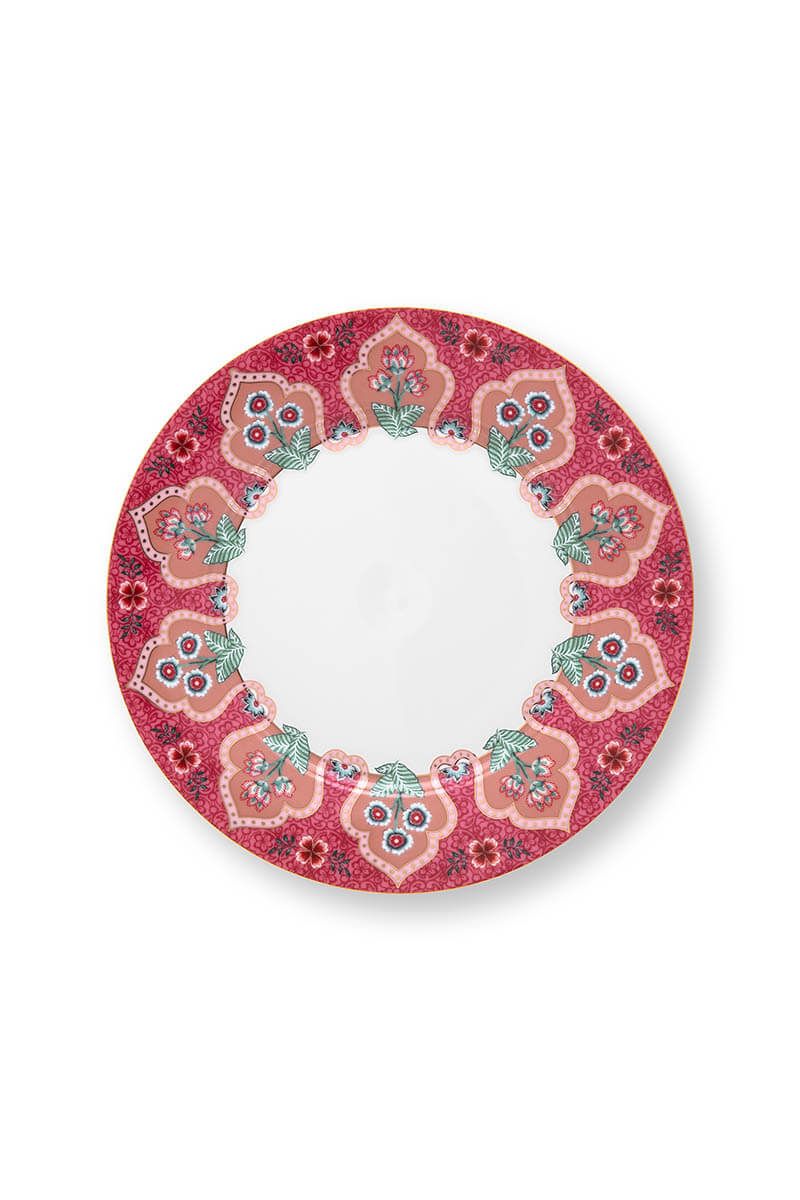 Plate Flower Festival Deco Dark Pink 21cm