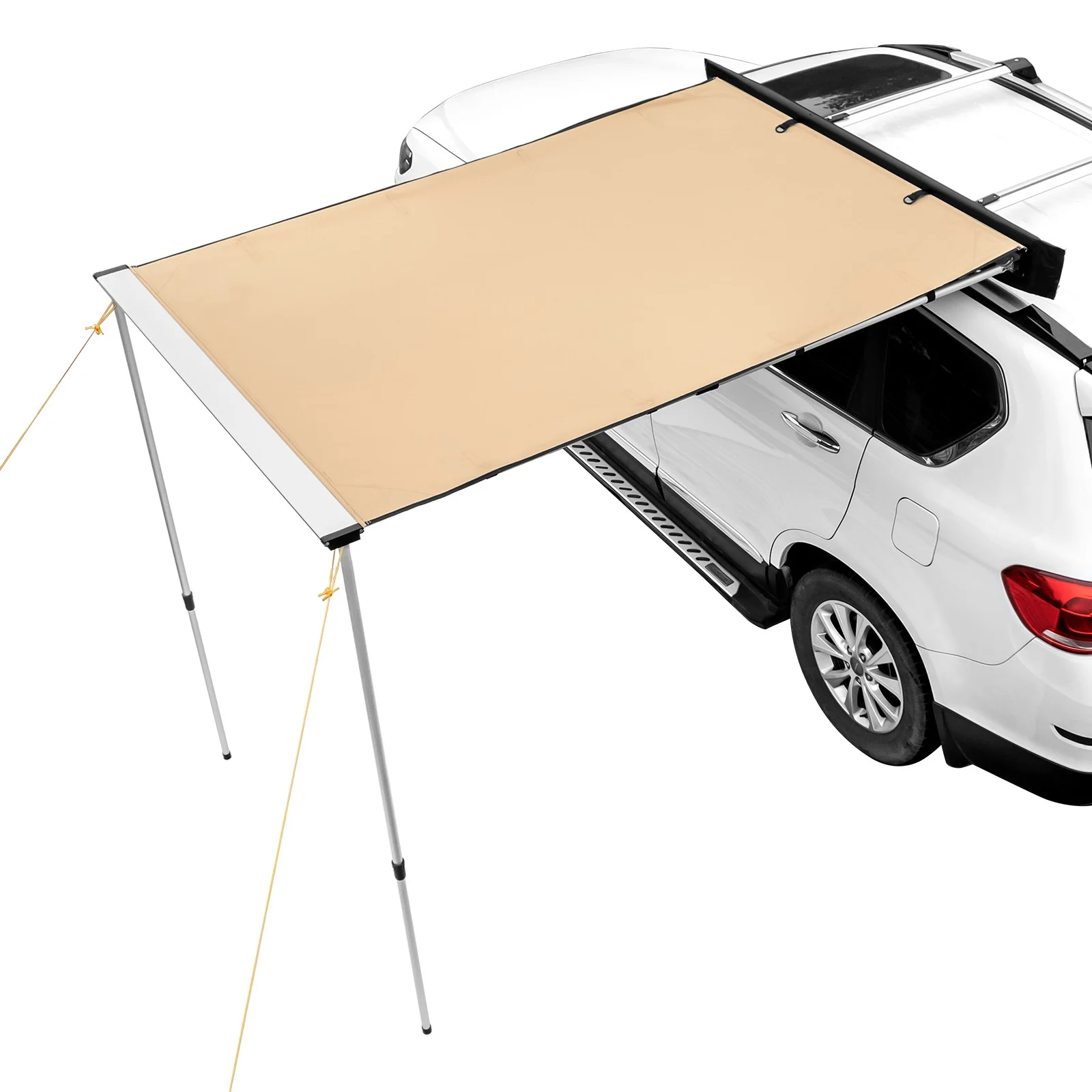 JWRWEF 6.5x8.2ft Car Side Awning, Waterproof SUV Truck Rooftop Tent Sunshade, 280G PU3000mm Fabric Outdoor Shelter, UV & Wind Resistant Camping Canopy with Carry Bag - Image 8