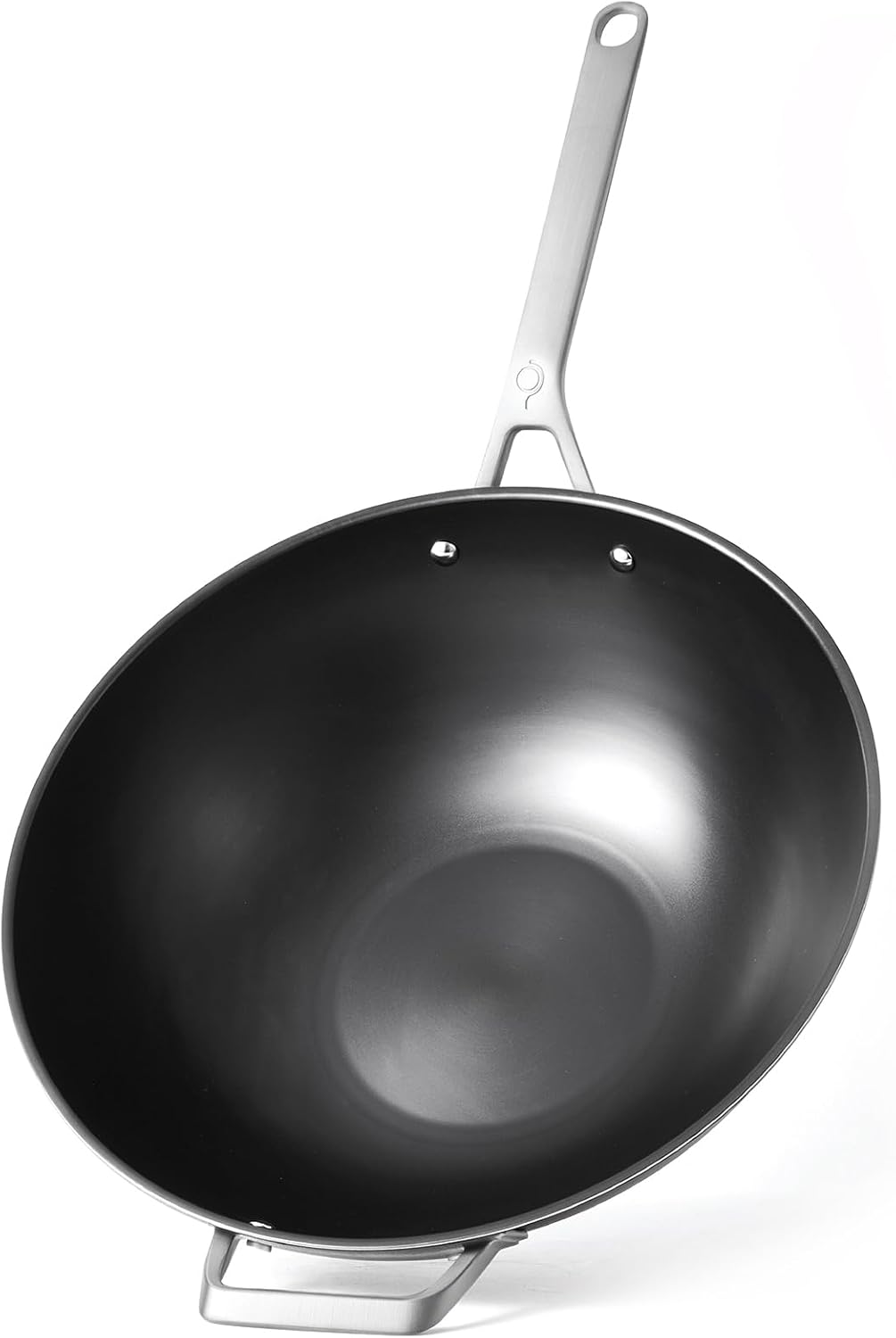 13 Inch Tri Ply Carbon Steel Wok Pan - Naturally Nonstick, Nitrided Carbon Steel - Lightweight, Non Toxic Cookware, No Coatings - Induction Wok, Oven, Outdoor Grill Cooking