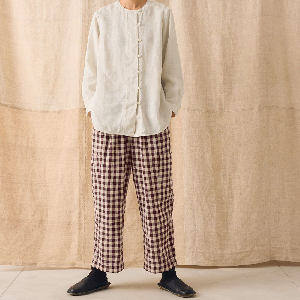 Toast - Pantalon Vichy - Dark Chocolate & Ecru