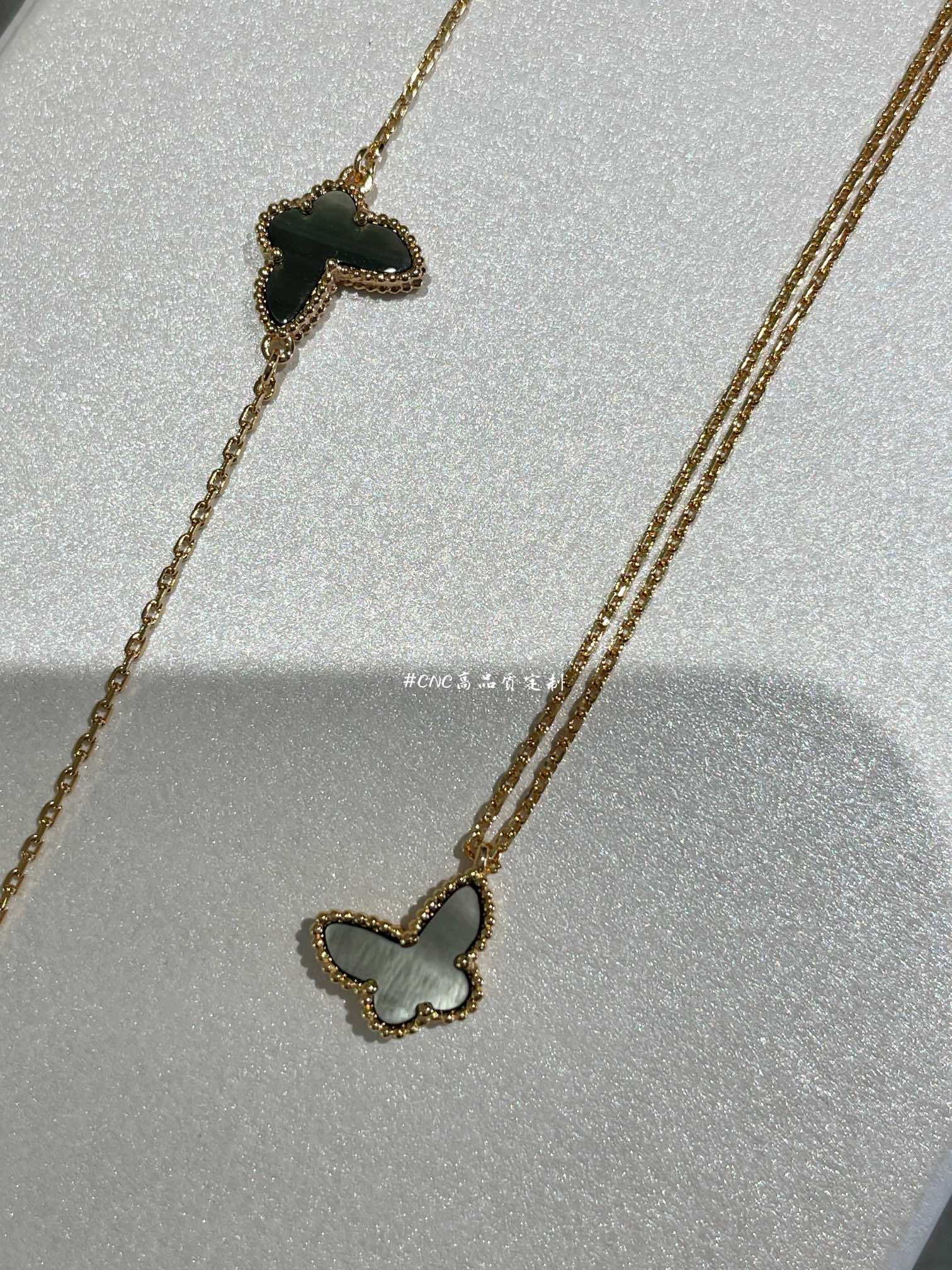 VCA Fauna Gray Butterfly Earrings Bracelet Necklace - Original Replica Club