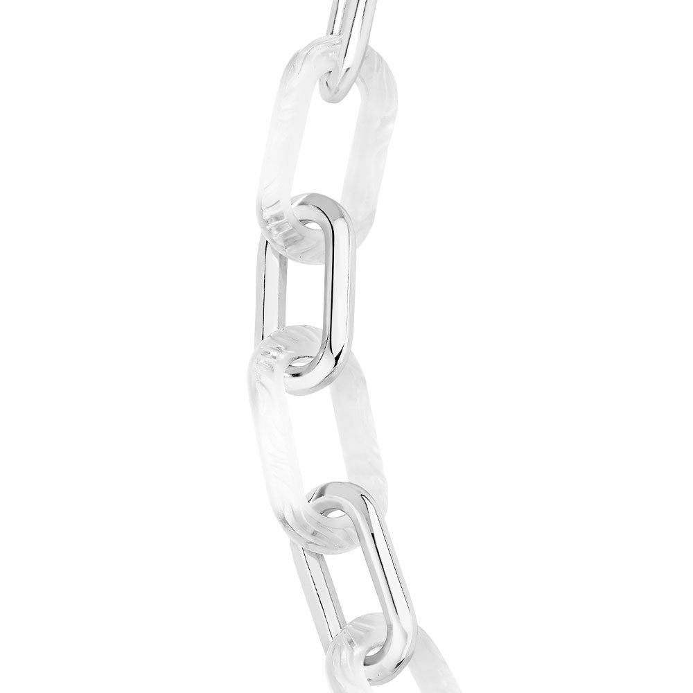 COLLIER EMPREINTE ANIMALE 12 CRISTAUX - CRISTAL INCOLORE, ARGENT