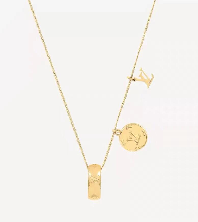 Louis Vuitton Three Pendents Monogram Necklace - Original Replica Club