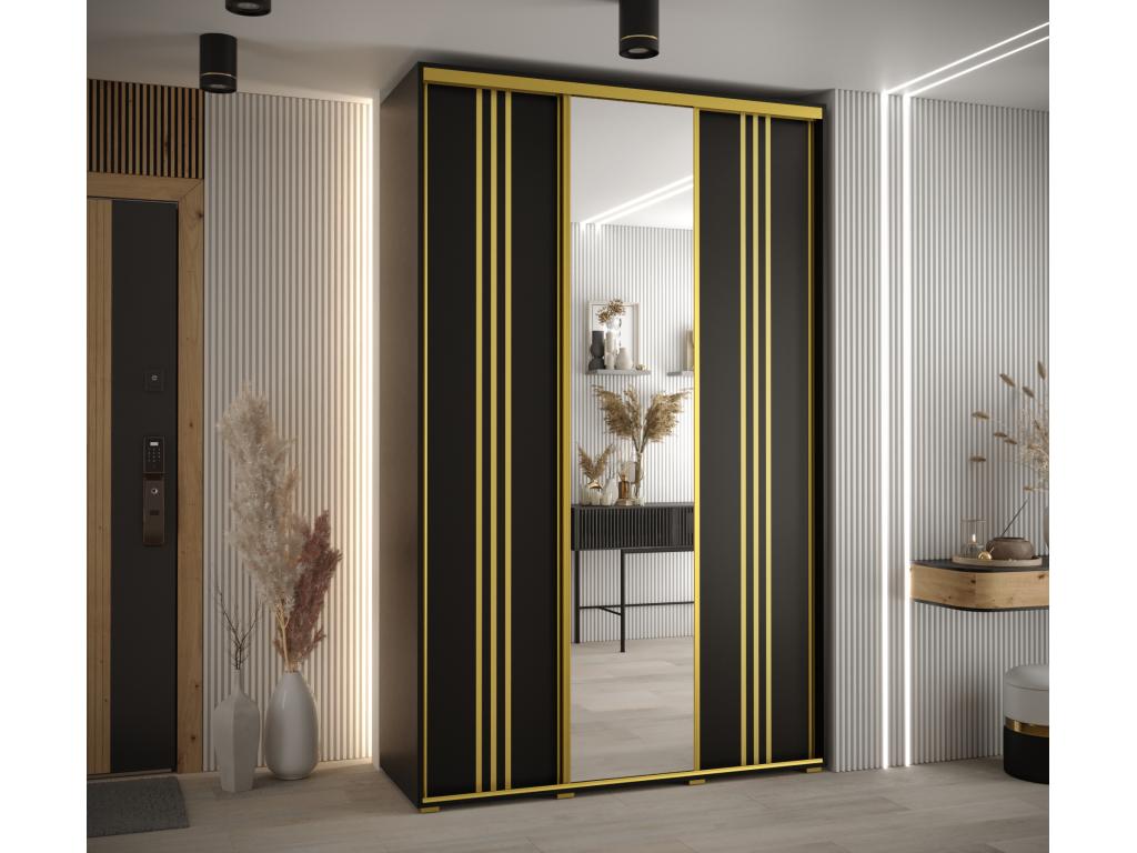 ARMARIO Decopractico 7 DE PUERTAS CORREDERAS 235.2/150/60 3 puertas (Artisan/Artisan/Negro) RSFR04077