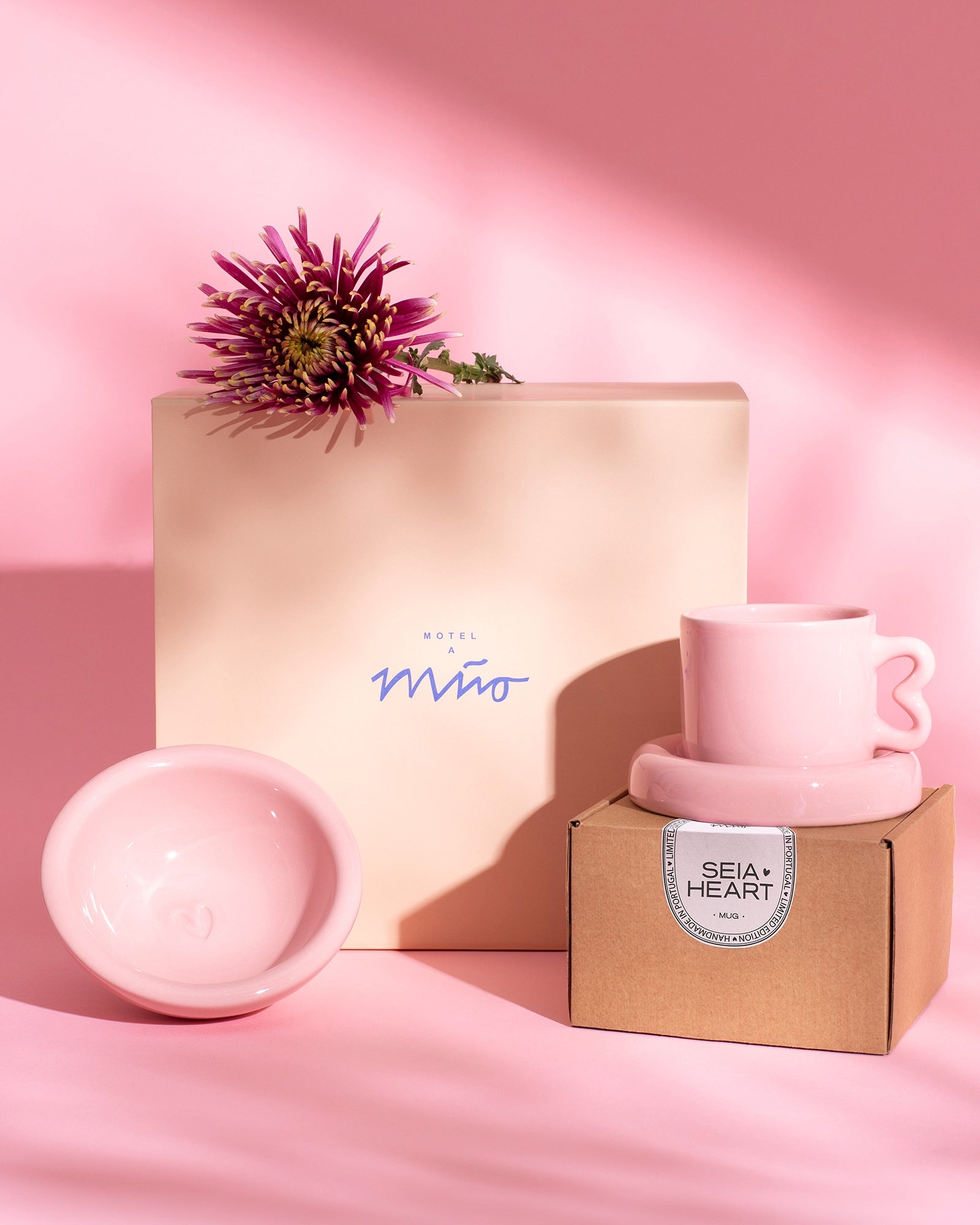 Seia Geschenk-Set Herz rosa 4-teilig