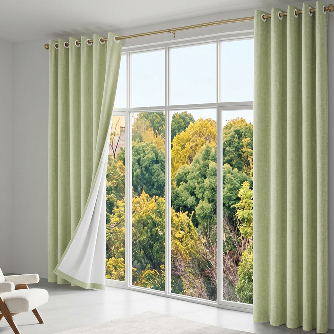 Linen Texture Blackout Curtains