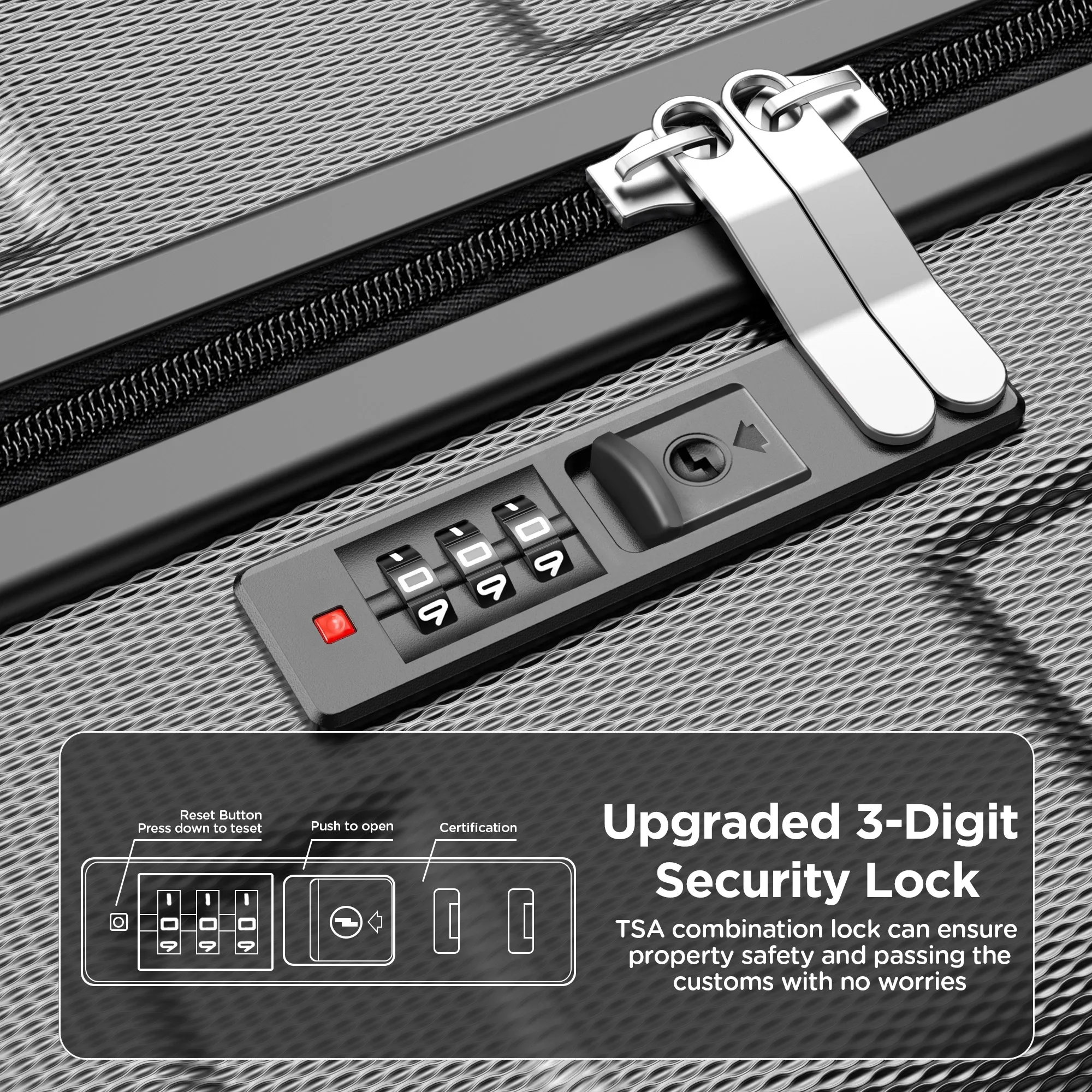 Famistar 11 Piece Hardside Luggage Suitcase Set with 360�� Double Spinner Wheels TSA Style Lock, 14�� Travel Case, 20