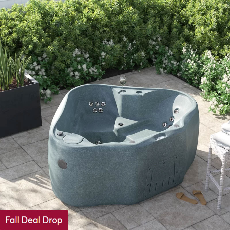 WAYFAIR Graystone AquaRest Discover AR300 2-Person 20-Jet Oval Plug & Play Hot Tub With LED Waterfall (Part Number: AR-300-GG)