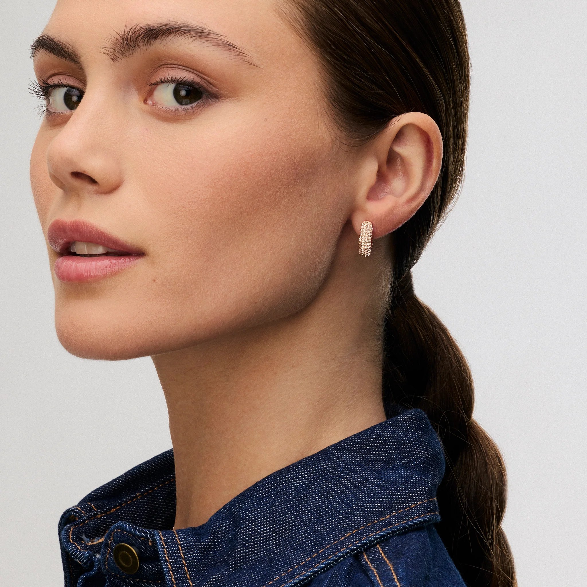 Small Sparkle Hoop Earrings