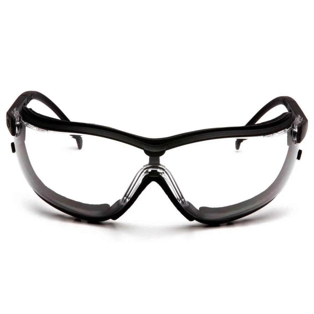 Pyramex V2G Safety Glasses/Goggles Black Frame Clear H2MAX Anti-Fog Lens - KTF Painting Interior Exterior