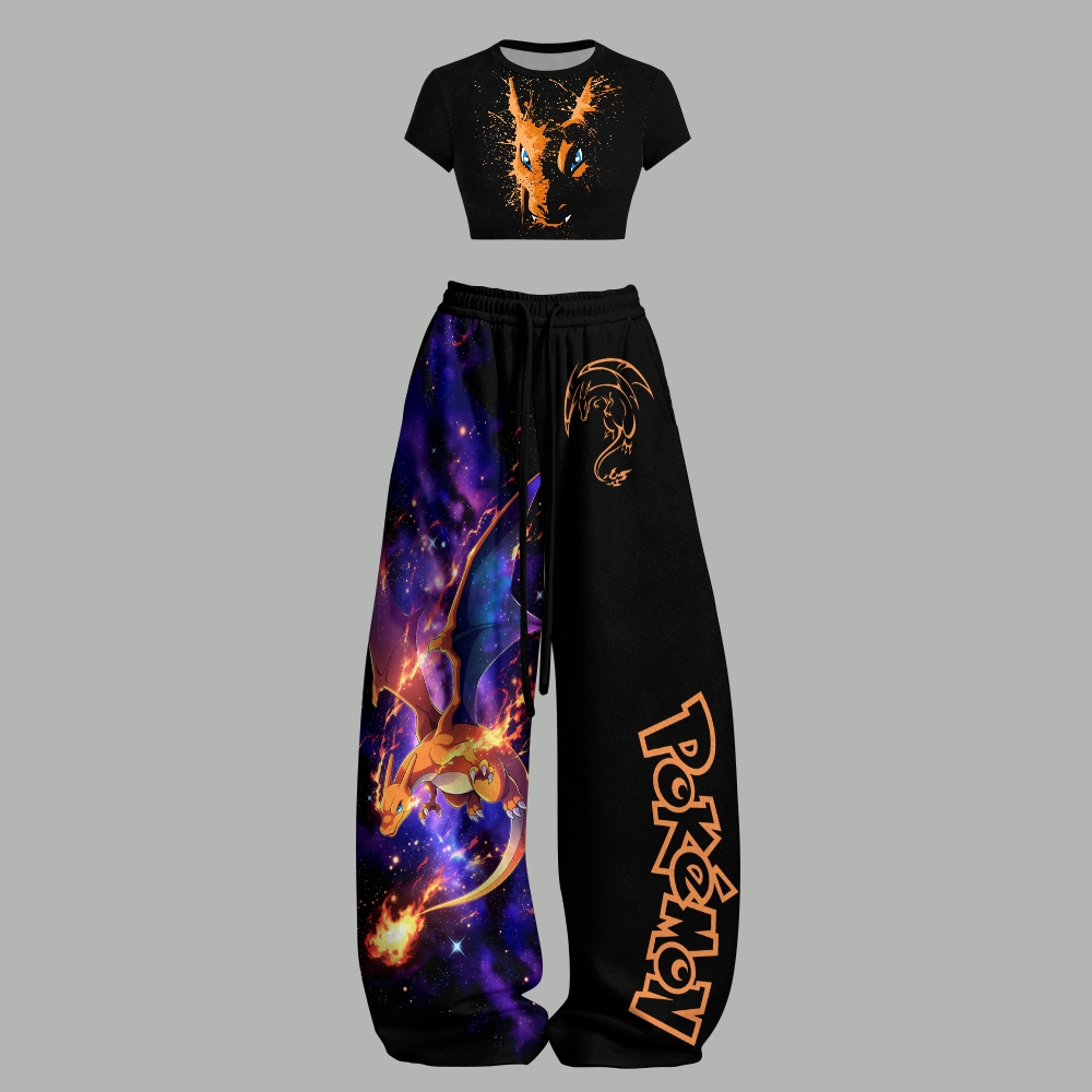Pokémon Women T-Shirt  & Elasticated Trousers Two-Piece Set