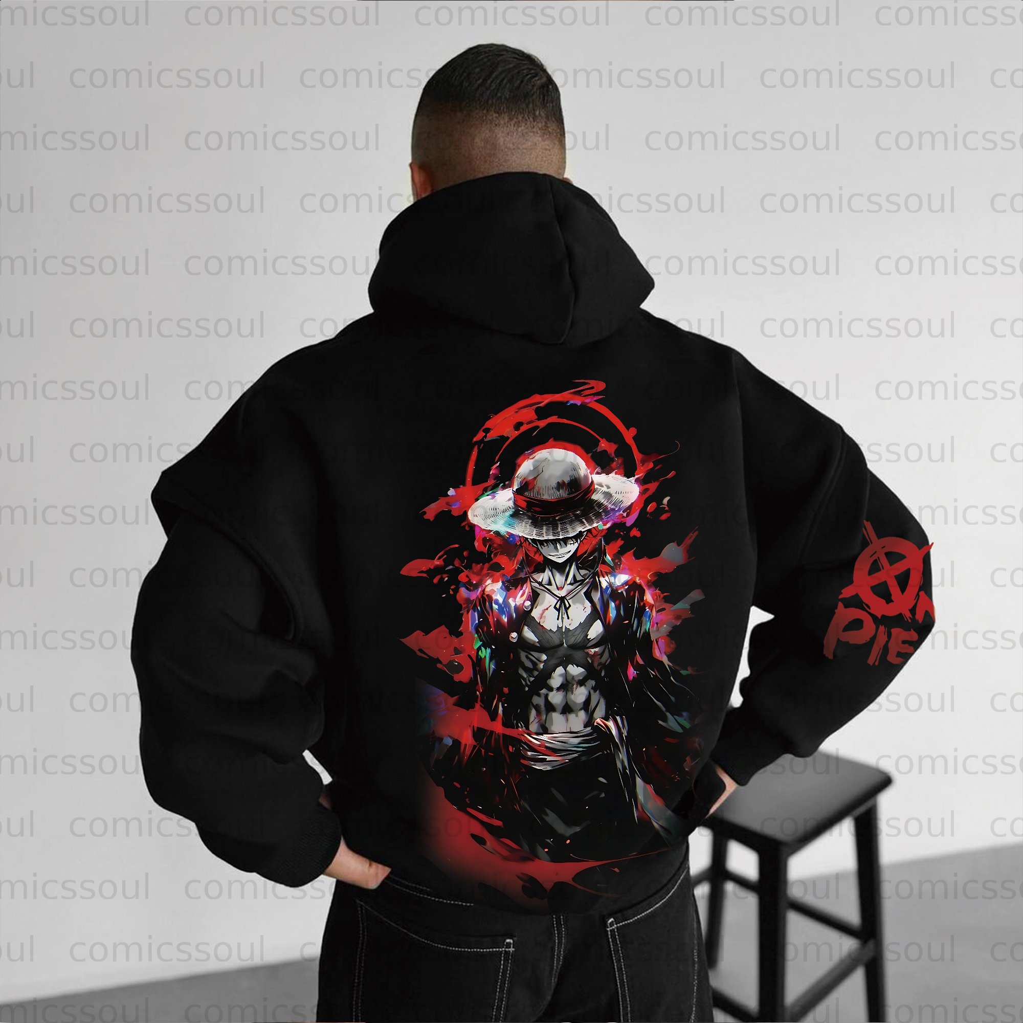 Unisex Anime Graphic Streetwear Vintage Plush Hoodie