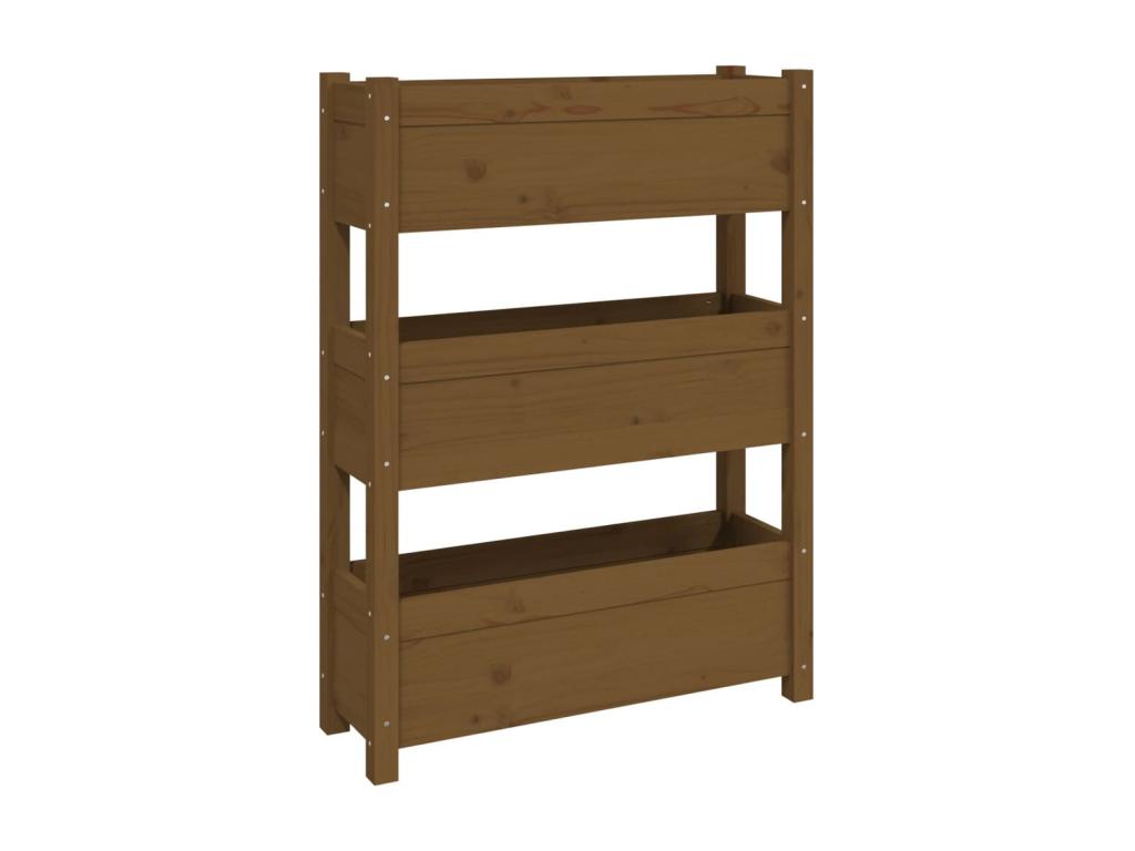 Decoratodo  madera maciza de pino marrón miel 77x25x104,5 cm