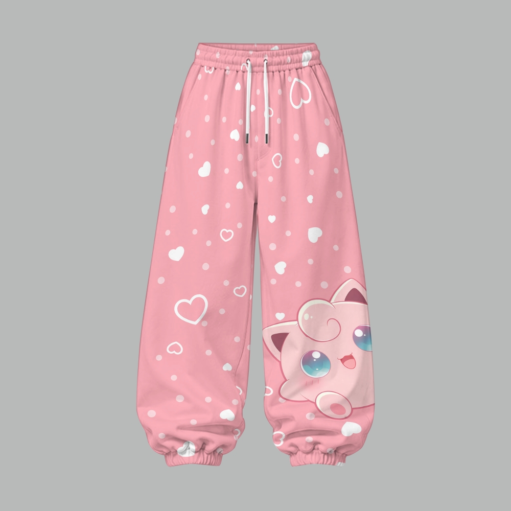 Pokémon Women's Cropped Long Sleeve Hoodie & High Waist Jogger Pants Two Piece Tracksuit Set 3051024 TeeThreads Sustain the Scene with Custom Apparel