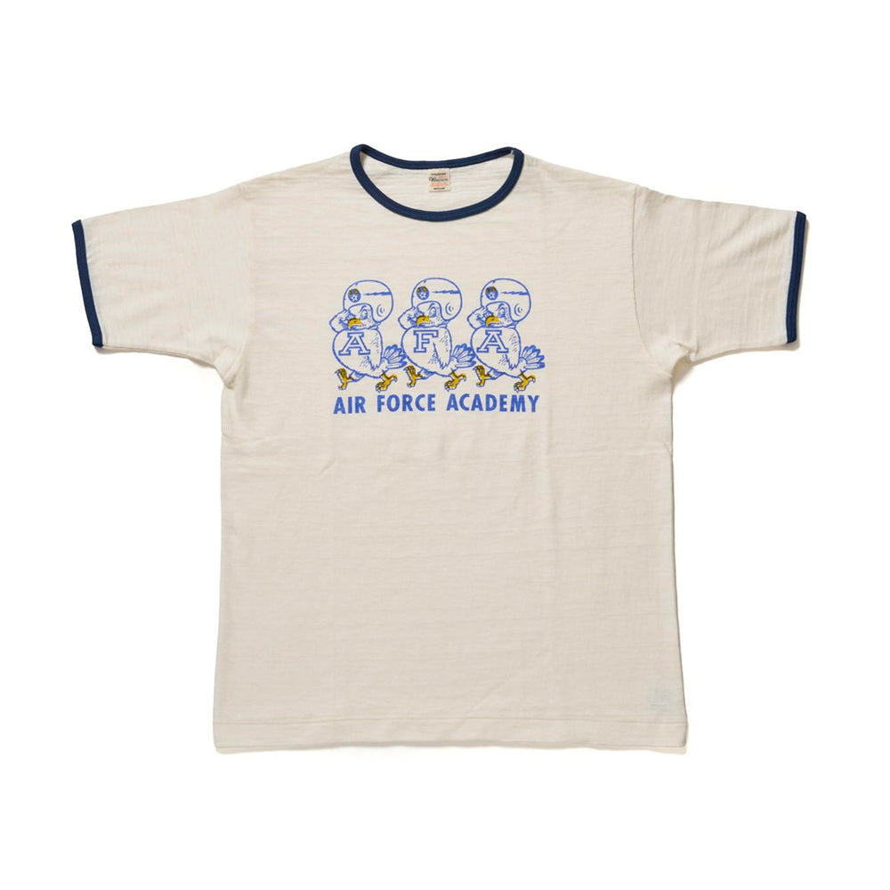 Warehouse & Co - T shirt Ringer 4059 - Crème & Marine