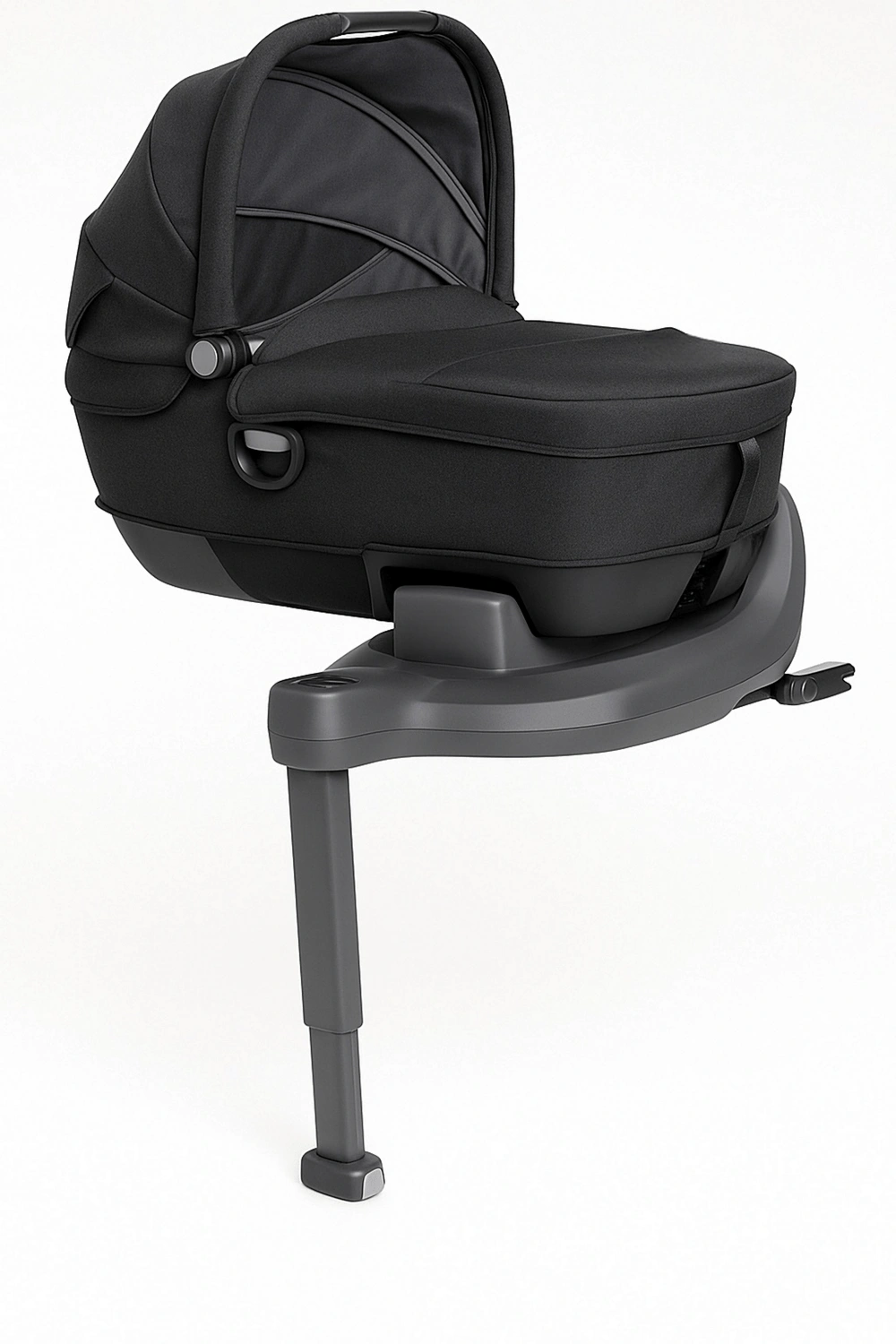 Asientos de coche, capazo giratorio con base y protección integral, hasta 9 kg, con estructura acolchada y capota, color negro, apto para 0 a 9 meses