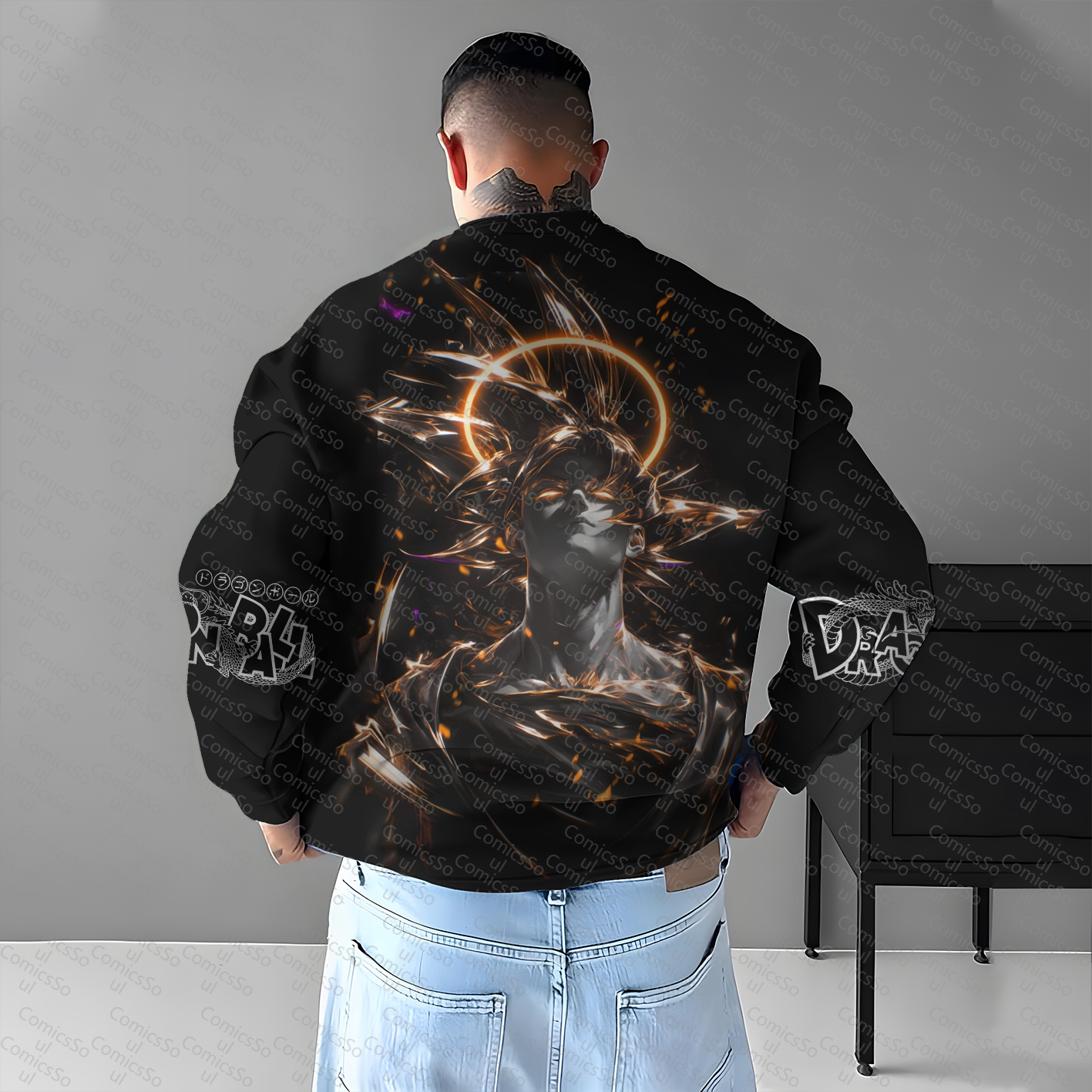 Unisex Anime Graphic Inspired Vintage Sweatshirt