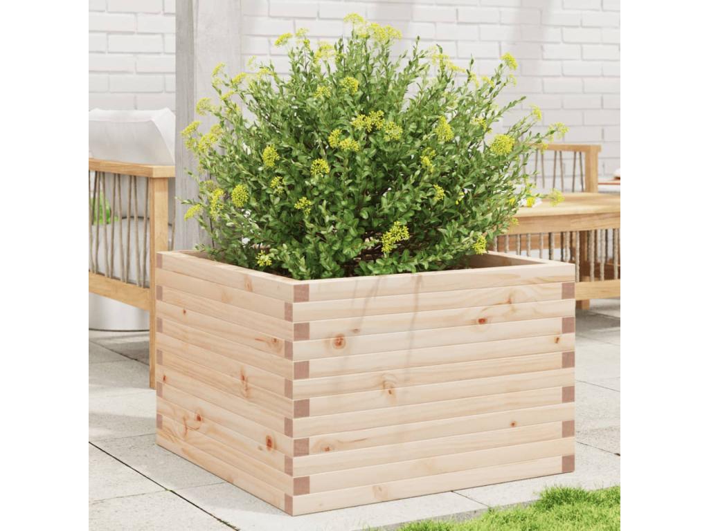 Decoratodo  madera maciza de pino 70x70x46 cm
