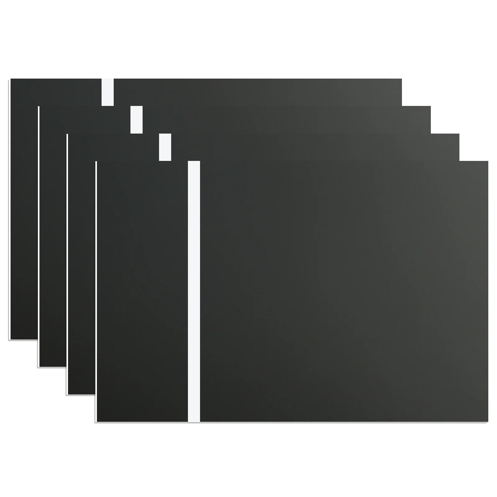 1.3mm Black to White Two-Tone Acrylic Sheet (4pcs)