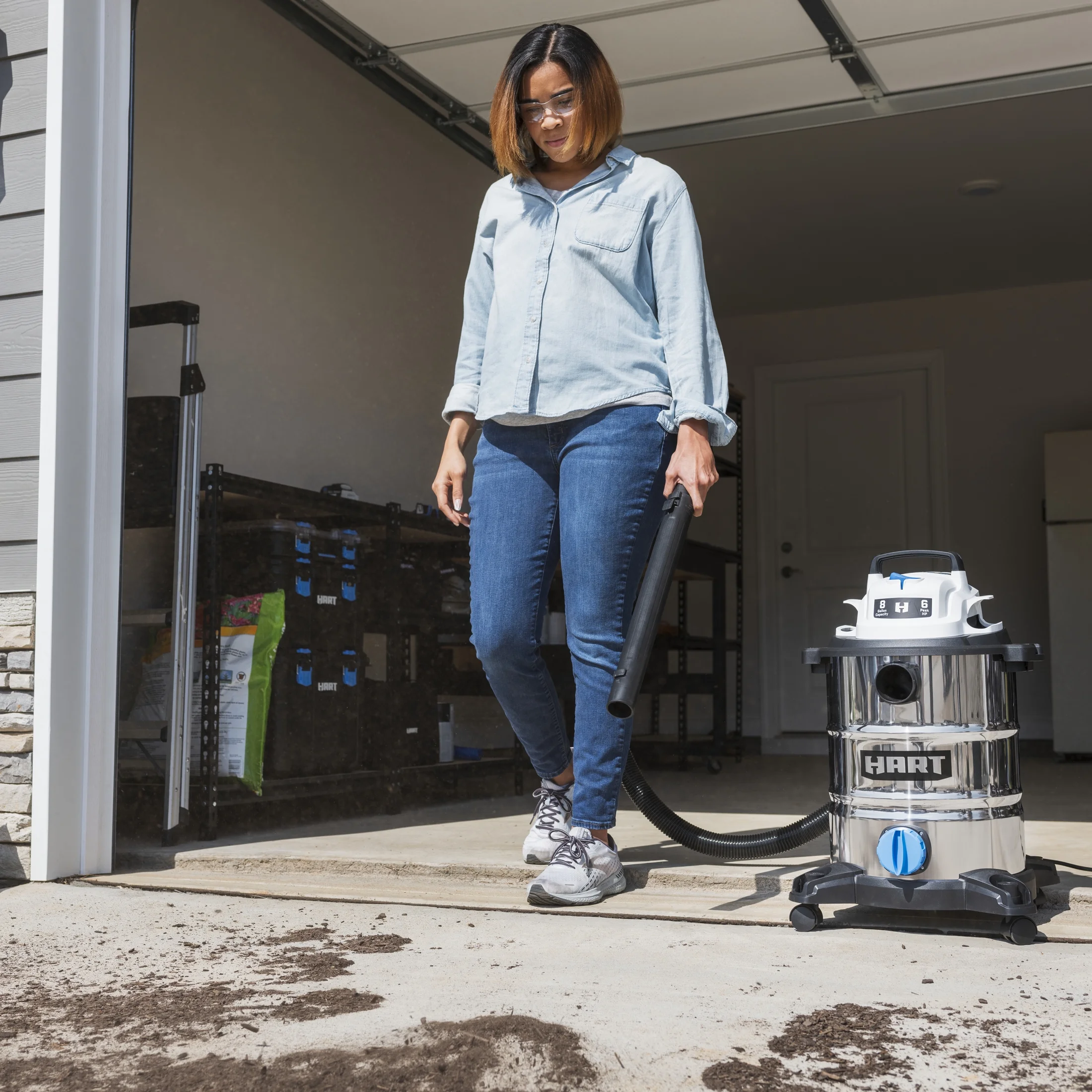 HART 8 Gallon 6 Peak HP Stainless Steel Wet/Dry Vacuum, VOC812SF 3702 - Image 10