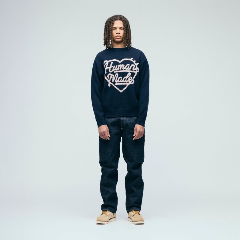 HUMAN MADE HEART KNIT SWEATER
