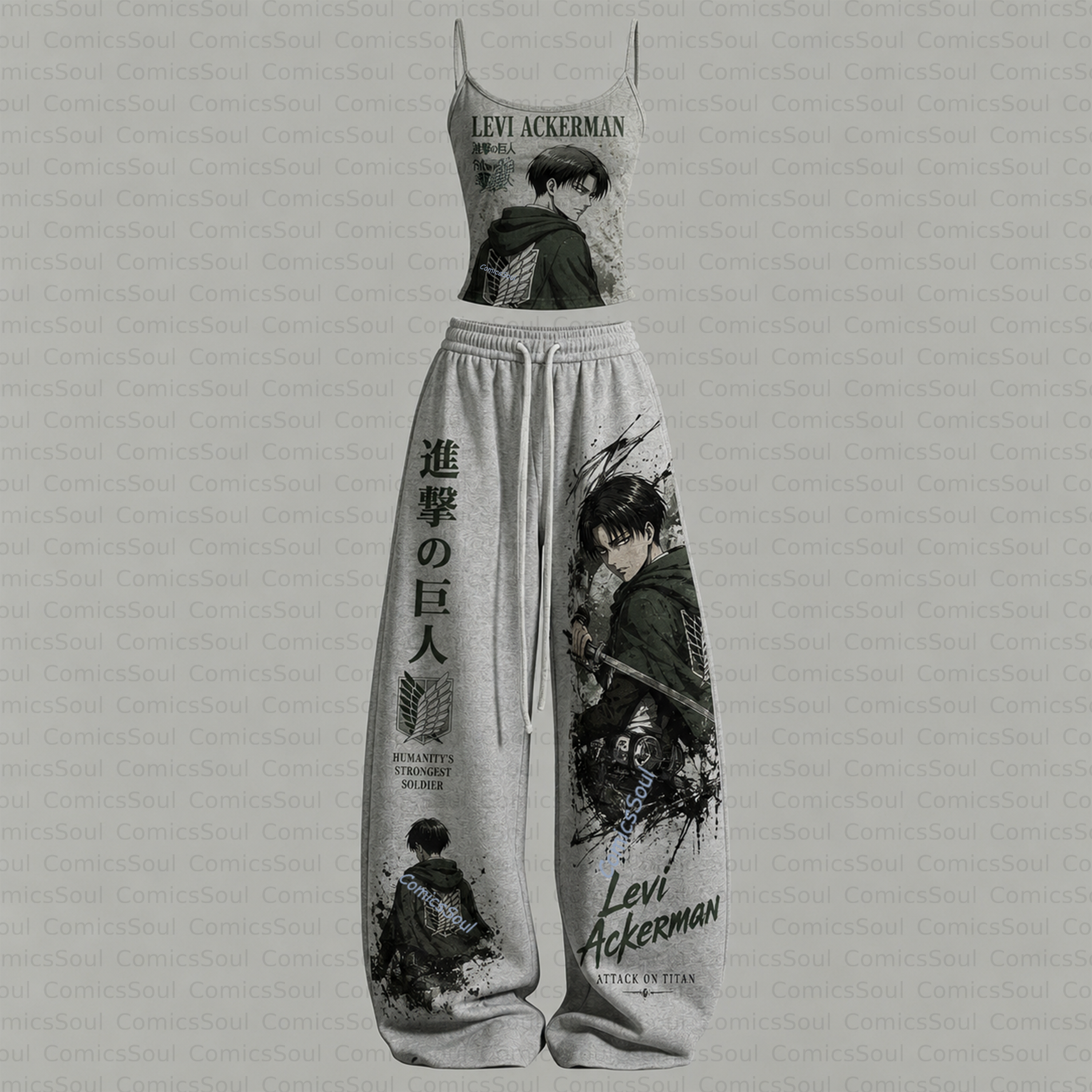 Attack on Titan Top & Elasticated Trousers Two-Piece Set