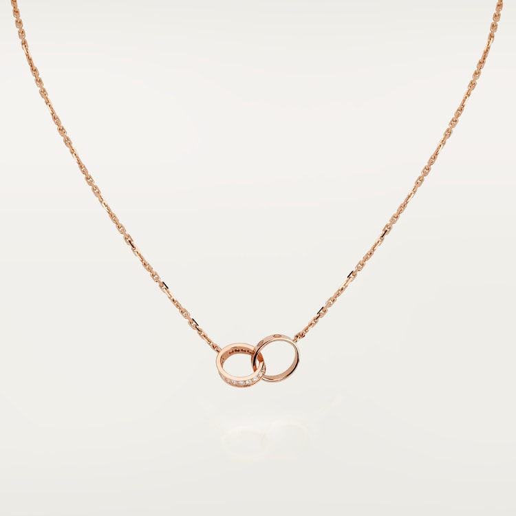 Replicate LOVE pendant, half-paved(1:1 replica) - Original Replica Club