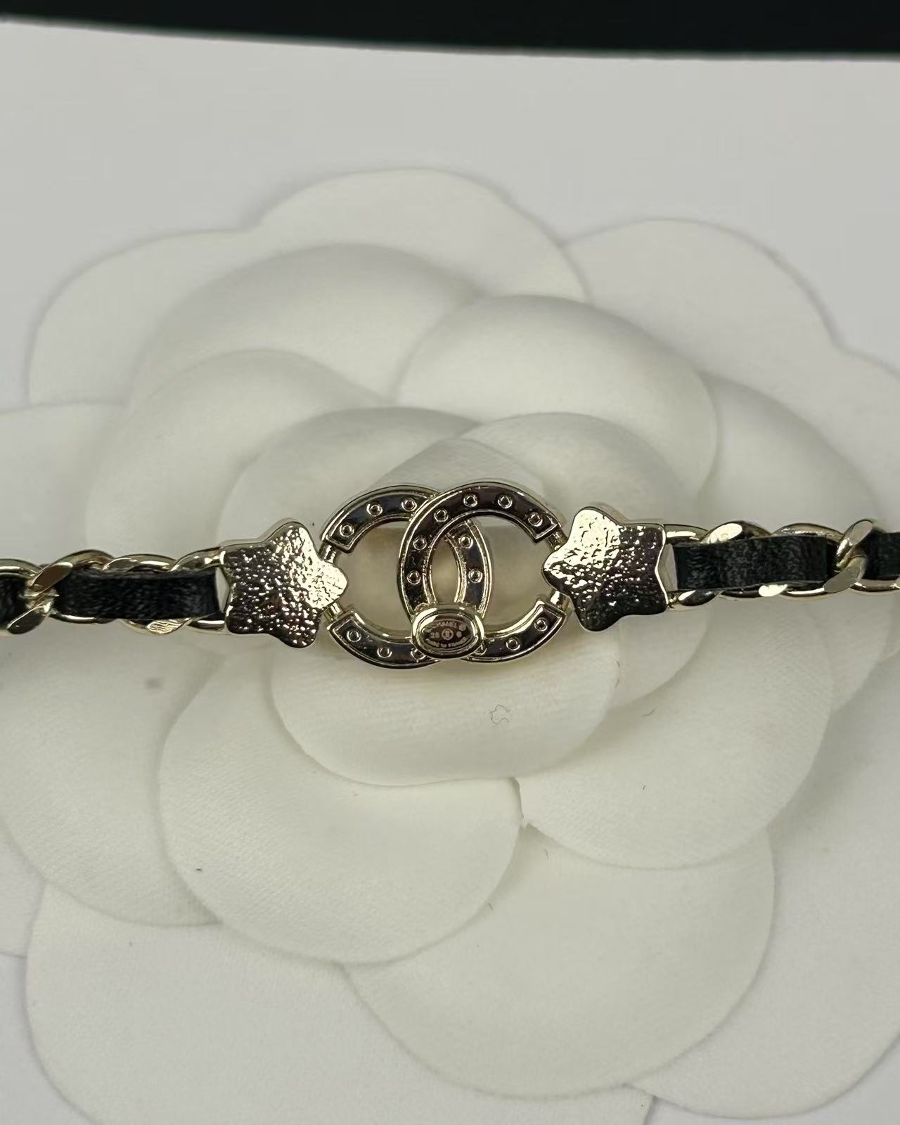 Chanel Leather Chain Choker Necklace - Original Replica Club