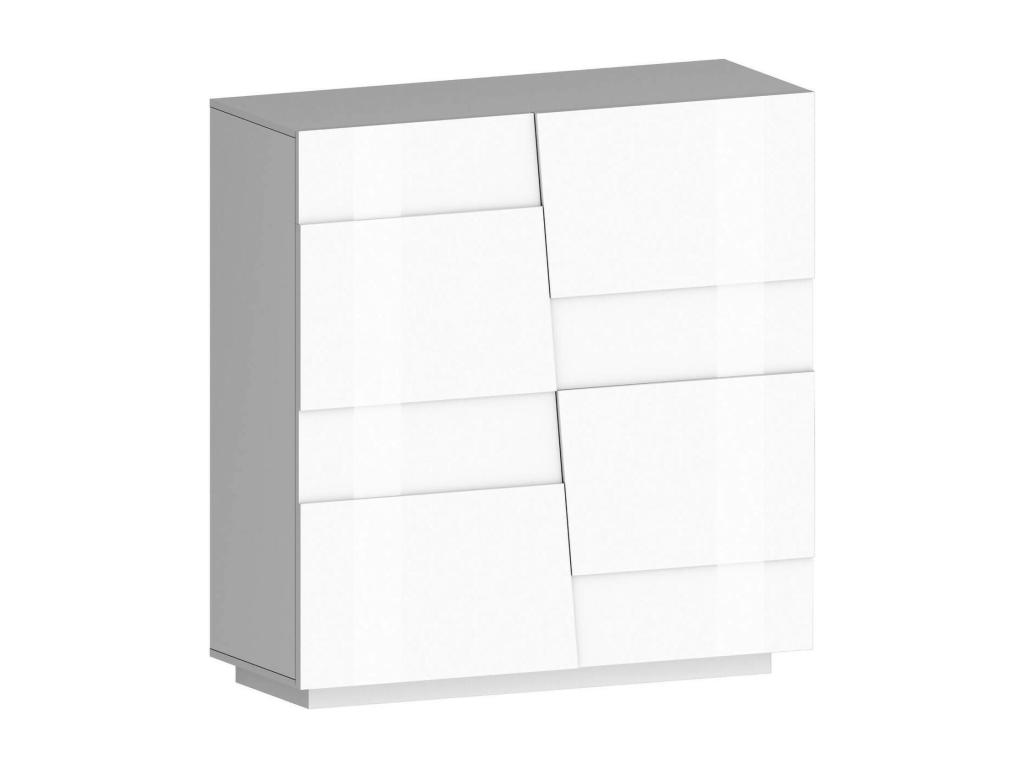 Armario multiusos 2 puertas Hominor - Armario multifuncional - Armario de 2 puertas - 120x44h126 cm - Blanco