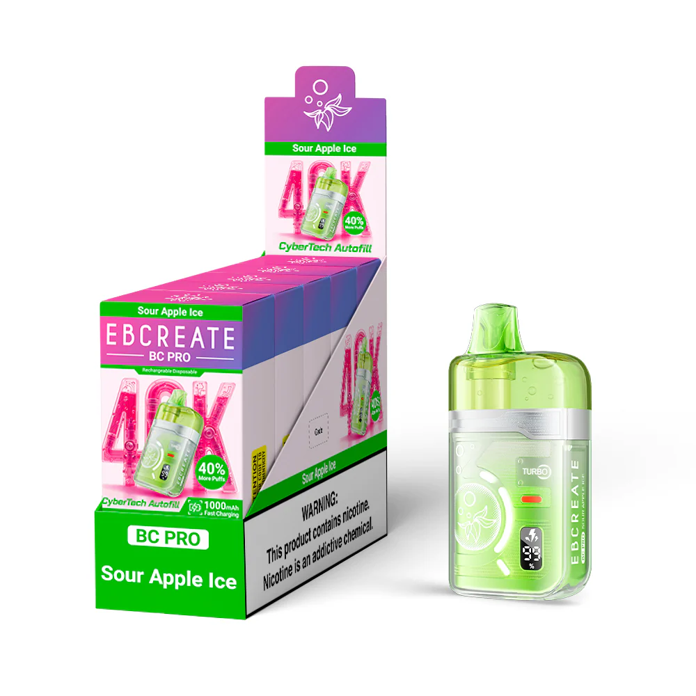 EBCREATE BC PRO ladattava kertakäyttöinen sähkötupakka (kaikki maut)