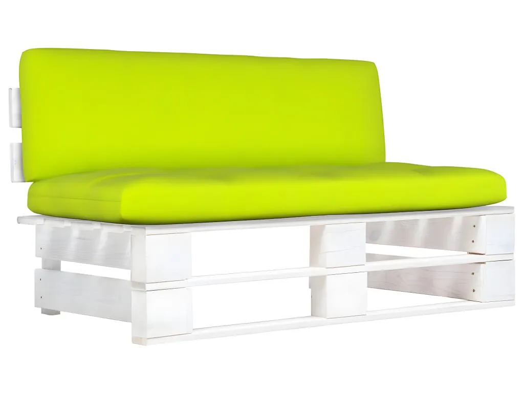 Sofá central para palets de jardín Lluesmahome de madera impregnada blanca  WL5506908