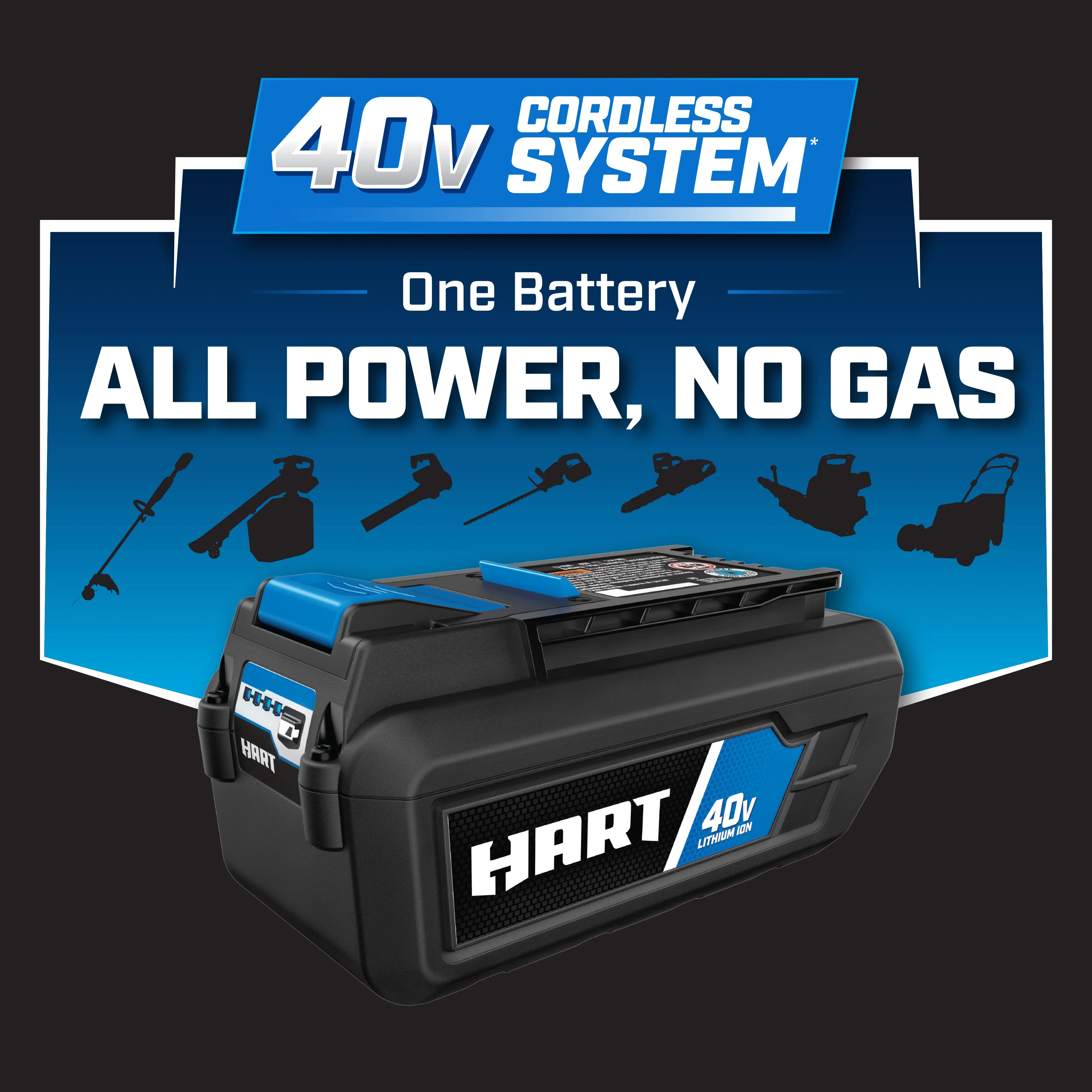 HART 40-Volt Cordless 20-inch Brushless Self Propelled Mower Kit, (1) 6.0 Ah Lithium-Ion Battery - Image 17