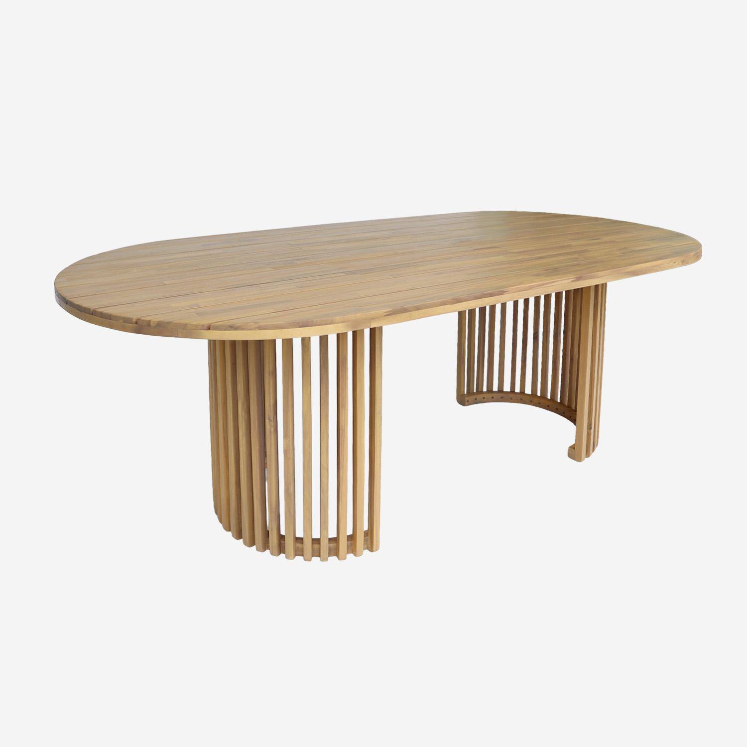 Alora - Mesa de jardín de madera de acacia, 6 plazas